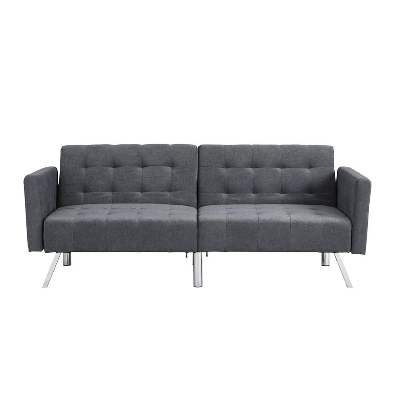 Futon Sofa Bed Convertible Folding Lounge Couch, Armrests by Unique Piece Furniture