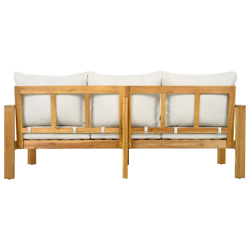 Outdoor 4pcs Acacia Sectional Patio Sofa Set by HouseOfZazla