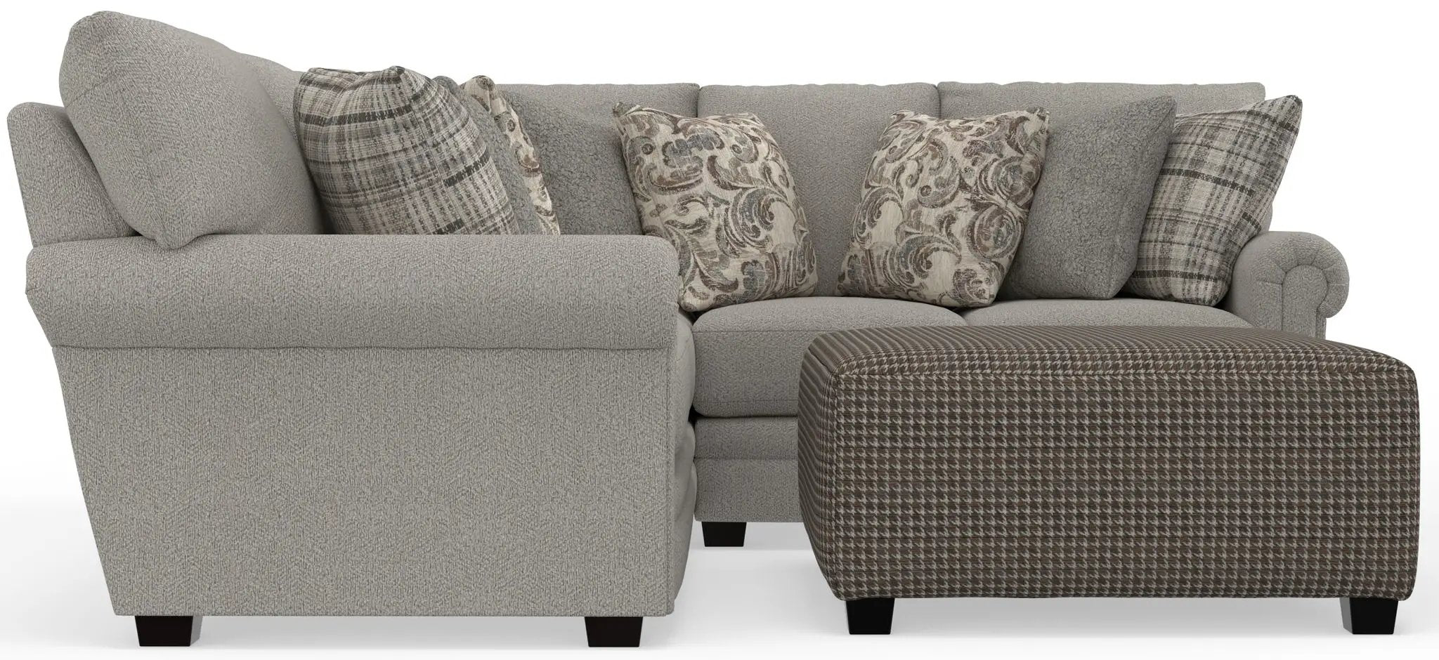 Livingston - Sectional With Comfort Coil Seating, 40" Cocktail Ottoman And Accent Pillows Included by Unique Piece Furniture