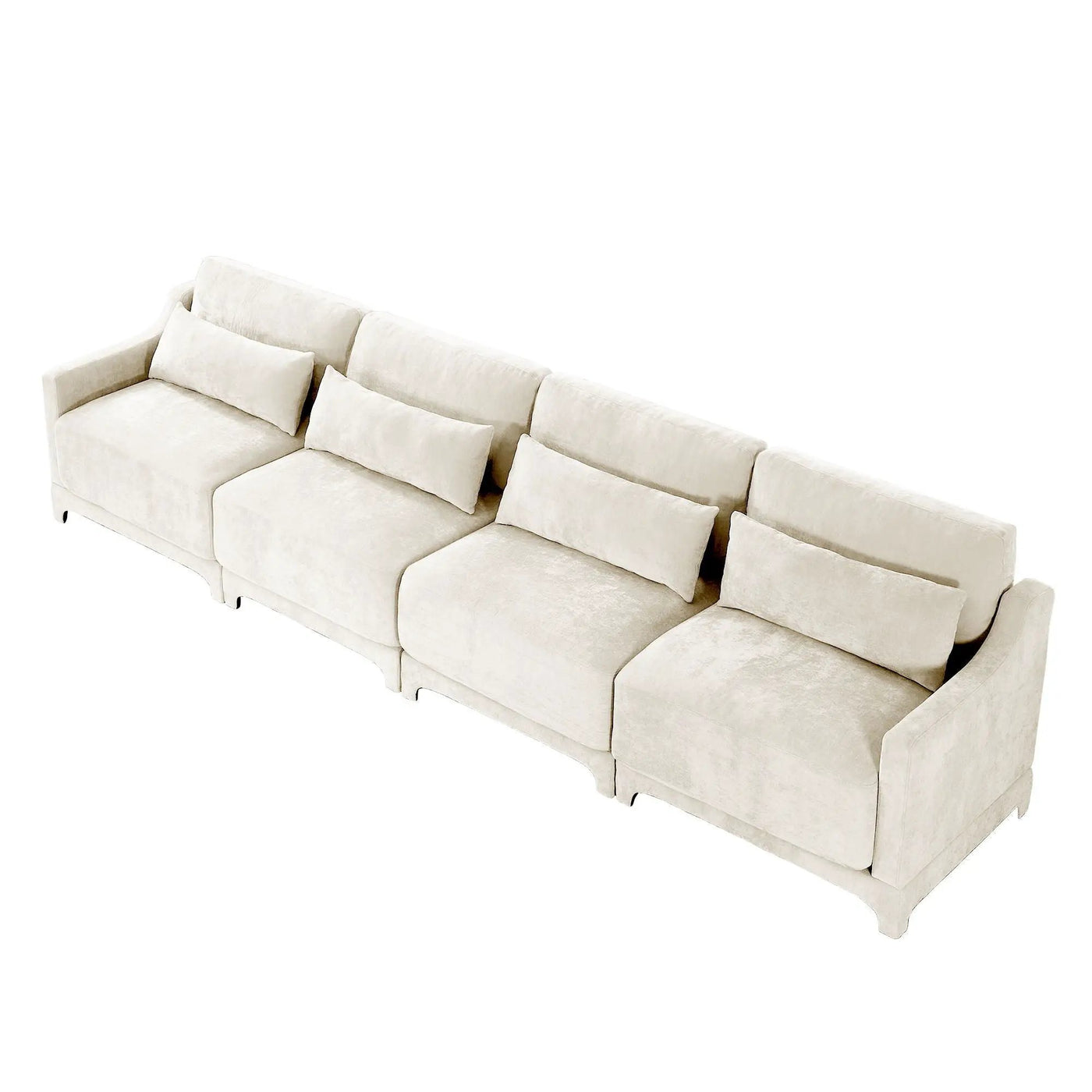 Elegant Sofa With Ergonomic Design And Lumbar Pillows by Unique Piece Furniture