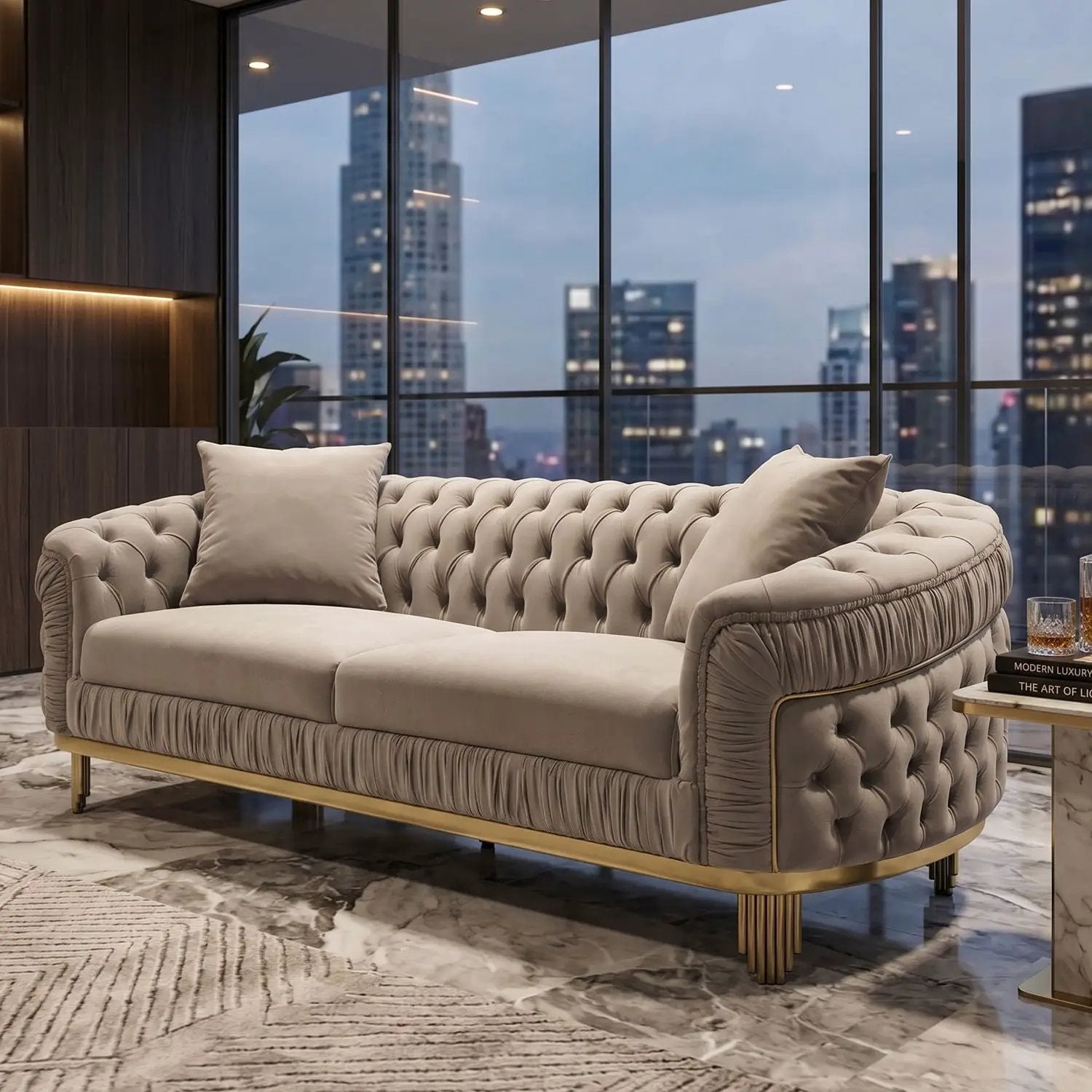 Vanessa - Sofa - Taupe by HouseOfZazla
