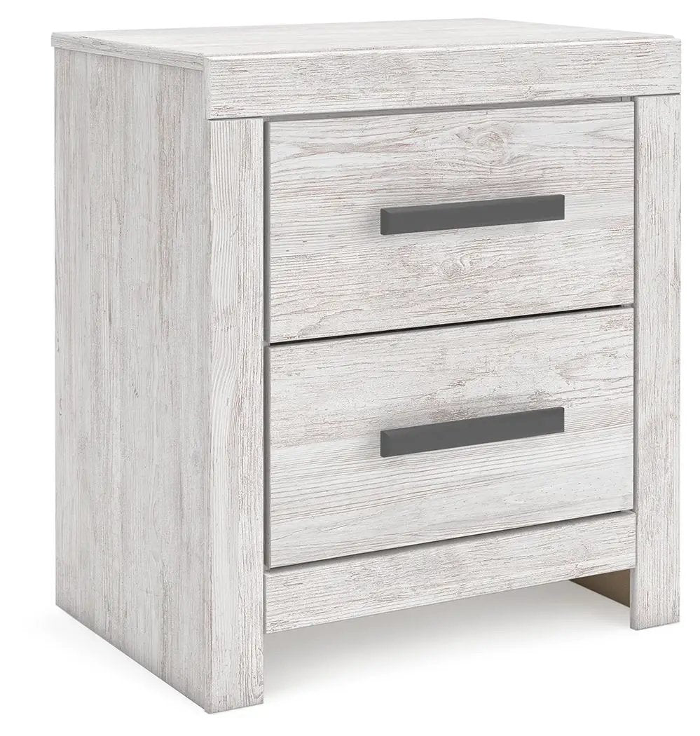 Cayboni - Two Drawer Night Stand - Whitewash by Unique Piece Furniture