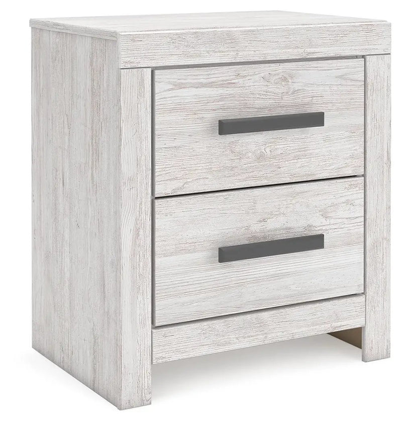 Cayboni - Two Drawer Night Stand - Whitewash by Unique Piece Furniture