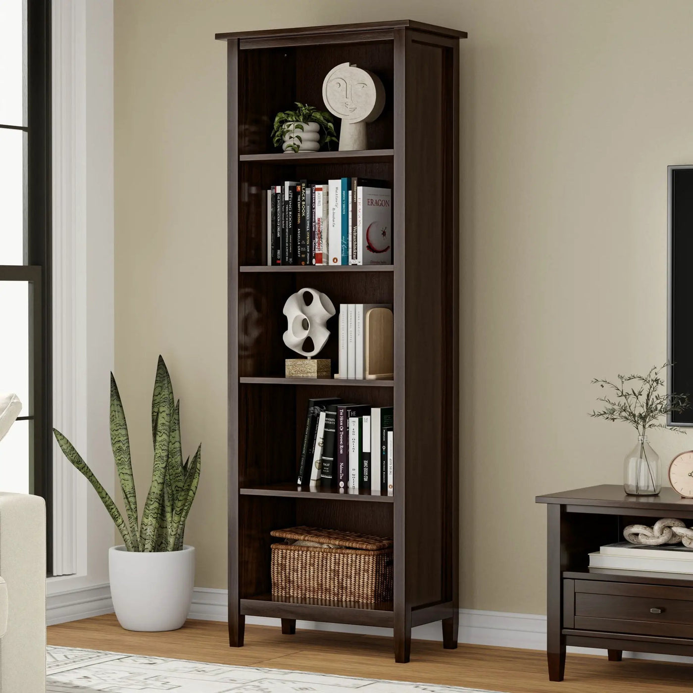 Warm Shaker - 5 Shelf Bookcase by Unique Piece Furniture