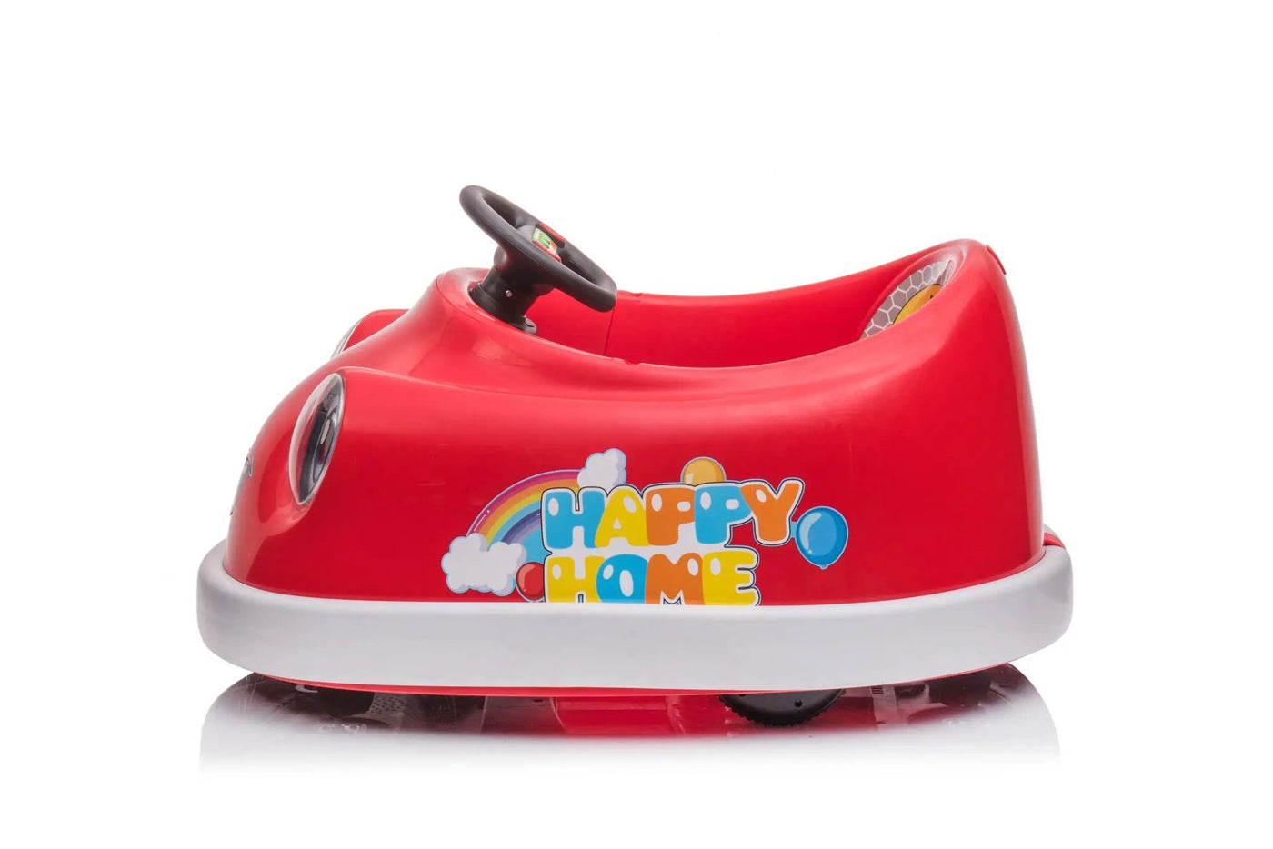 Bumper Car For Kids, 12V Dual Drive 1-6 Years Old Children's Electric Car With Pushrod Dinner Plate USB Bt Music Rocking Horse Mode Anti-Collision Bumper Ride On Car by HouseOfZazla