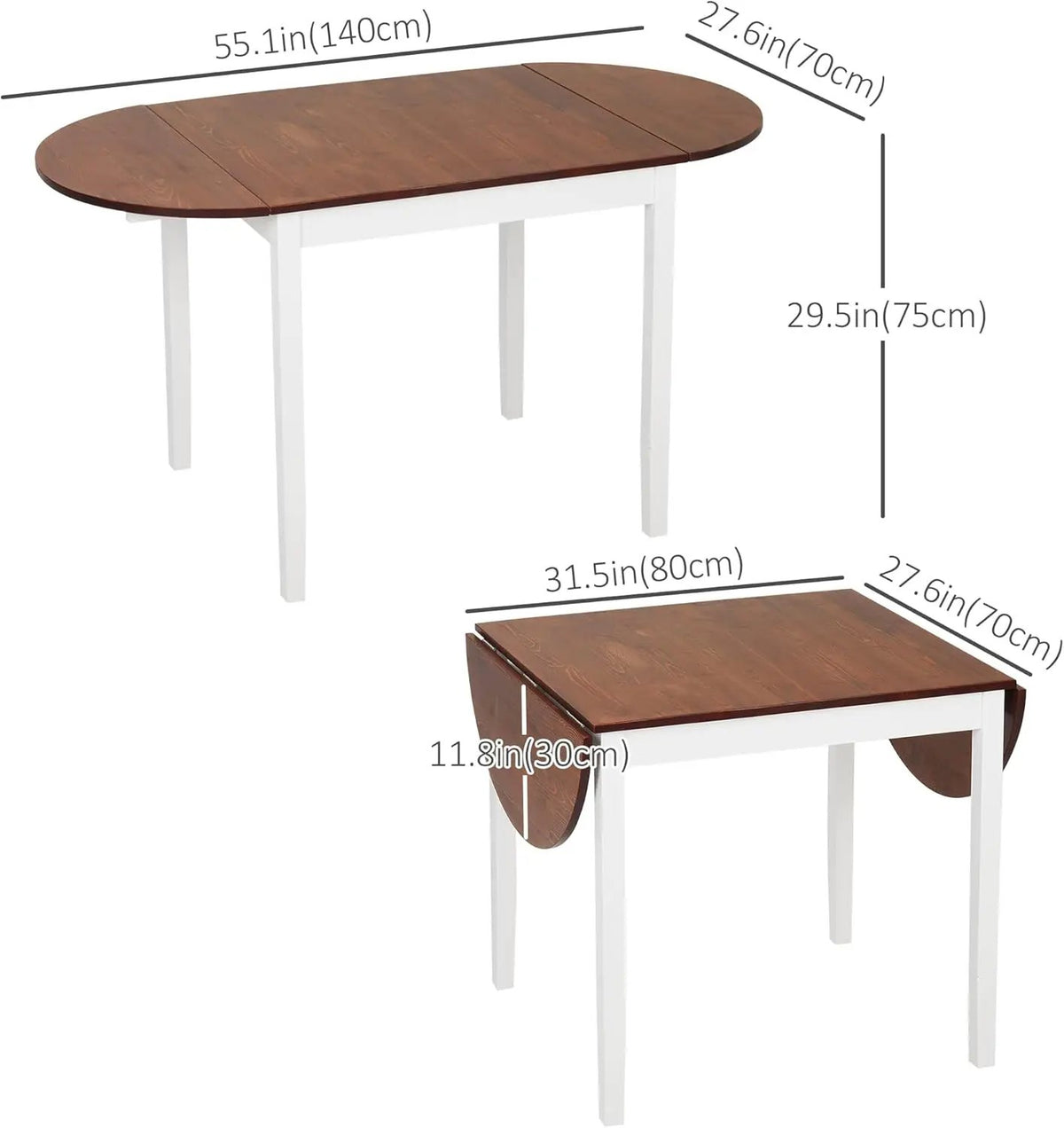 DFW Solid Wood Folding Dining Table by HouseOfZazla