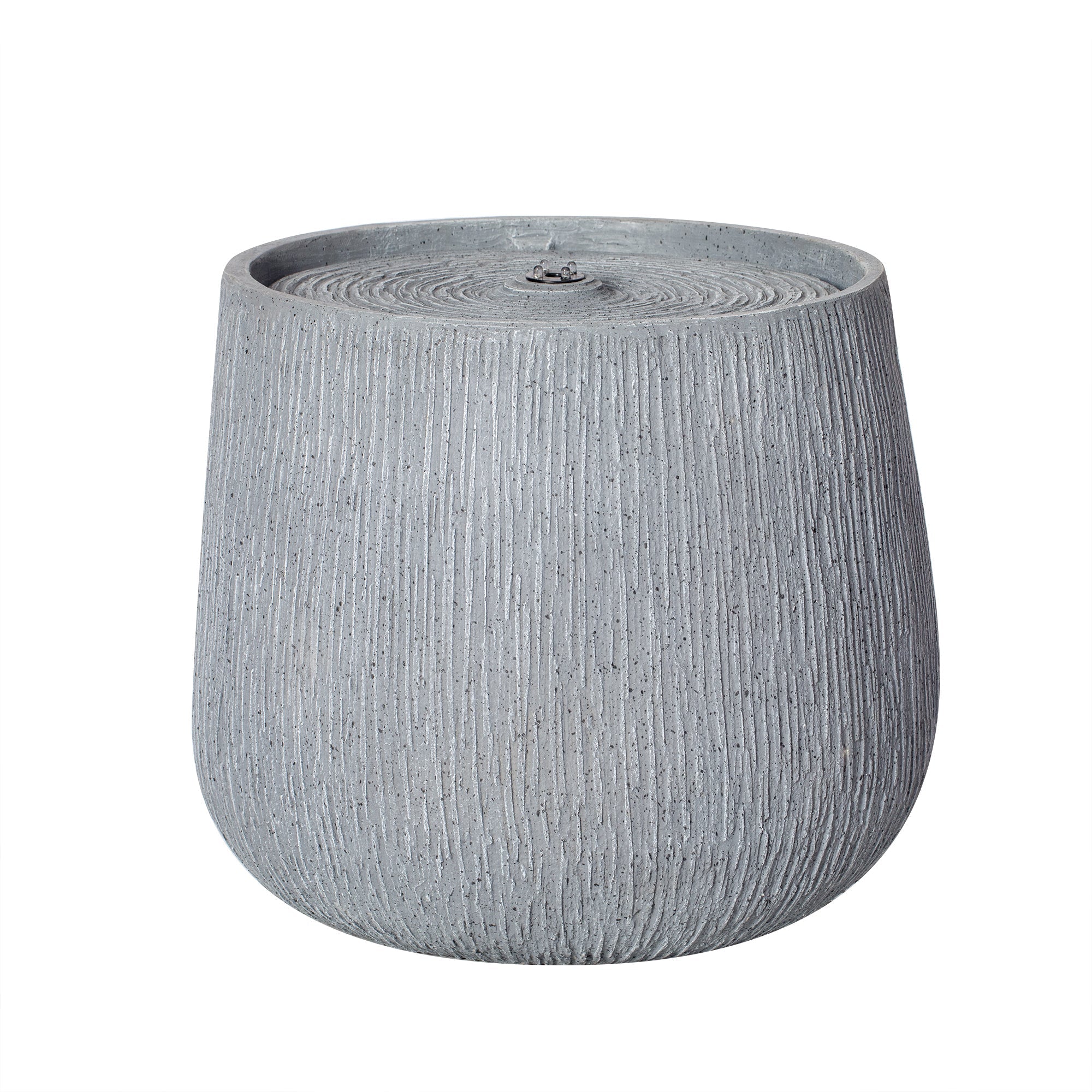 12.99" Gray Polyresin Outdoor Water Fountain with LED Light by HouseOfZazla