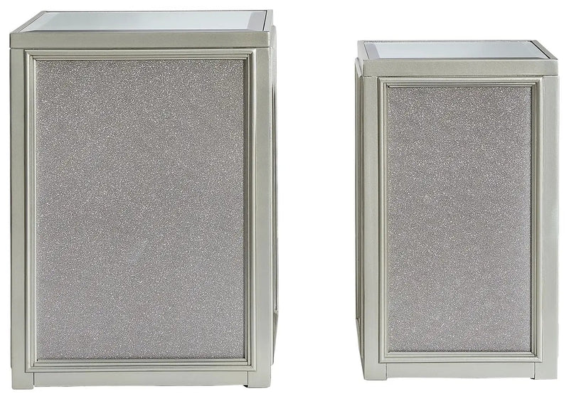 Traleena - Nesting End Tables (Set of 2) - Silver Finish by Unique Piece Furniture