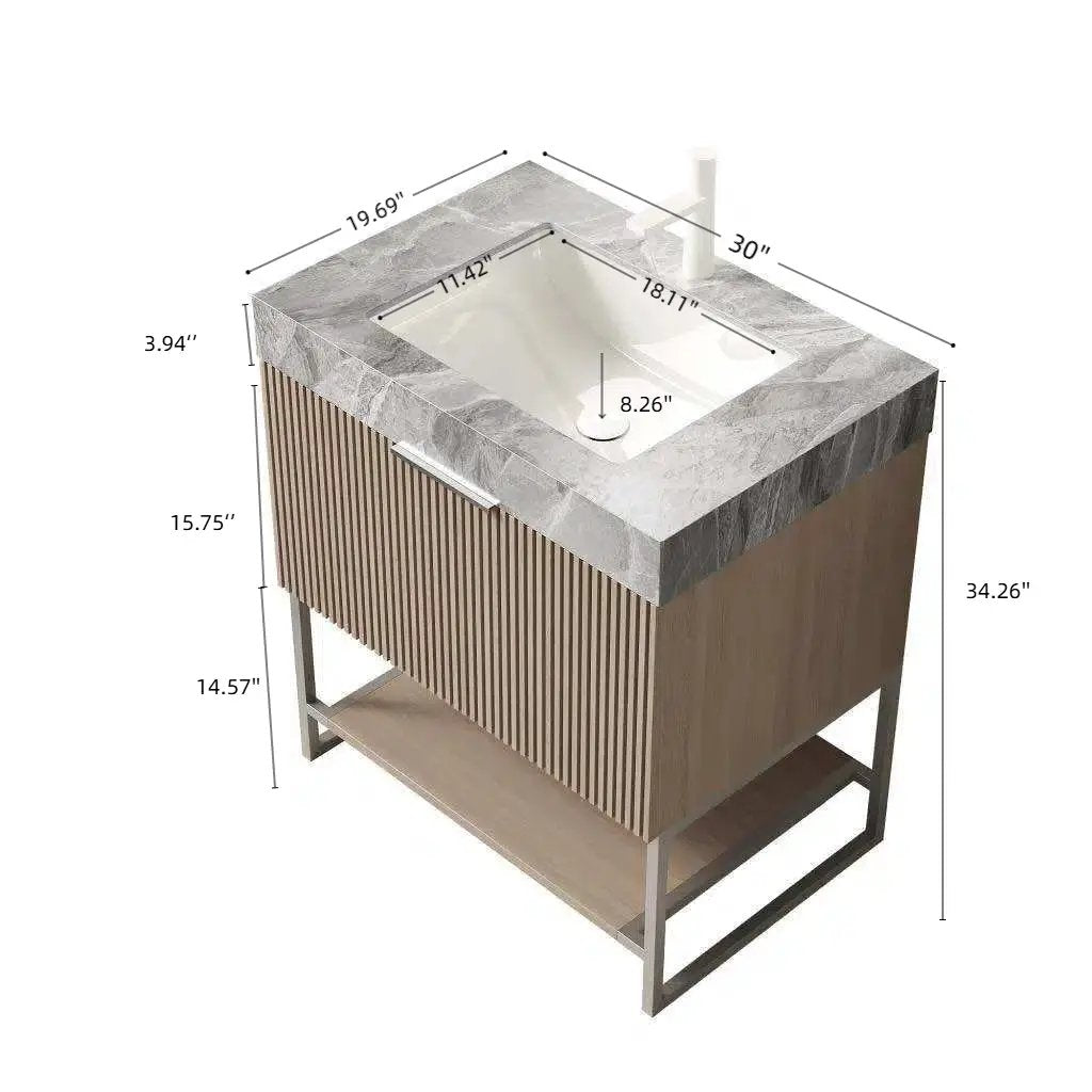 Yolan 30" Bathroom Vanity & Sink by HouseOfZazla