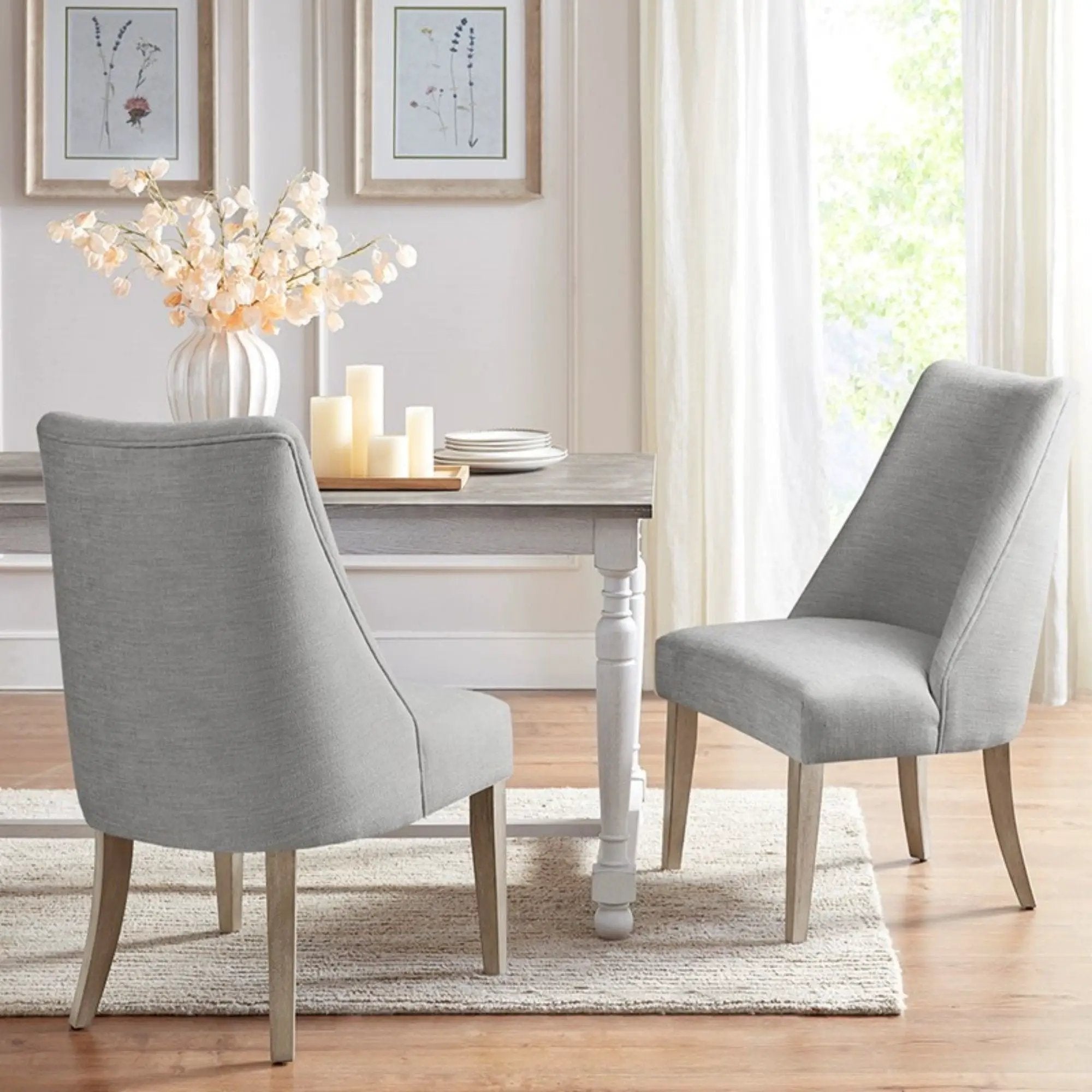 Winfield - Upholstered Dining Chair (Set of 2) - Light Gray by Unique Piece Furniture
