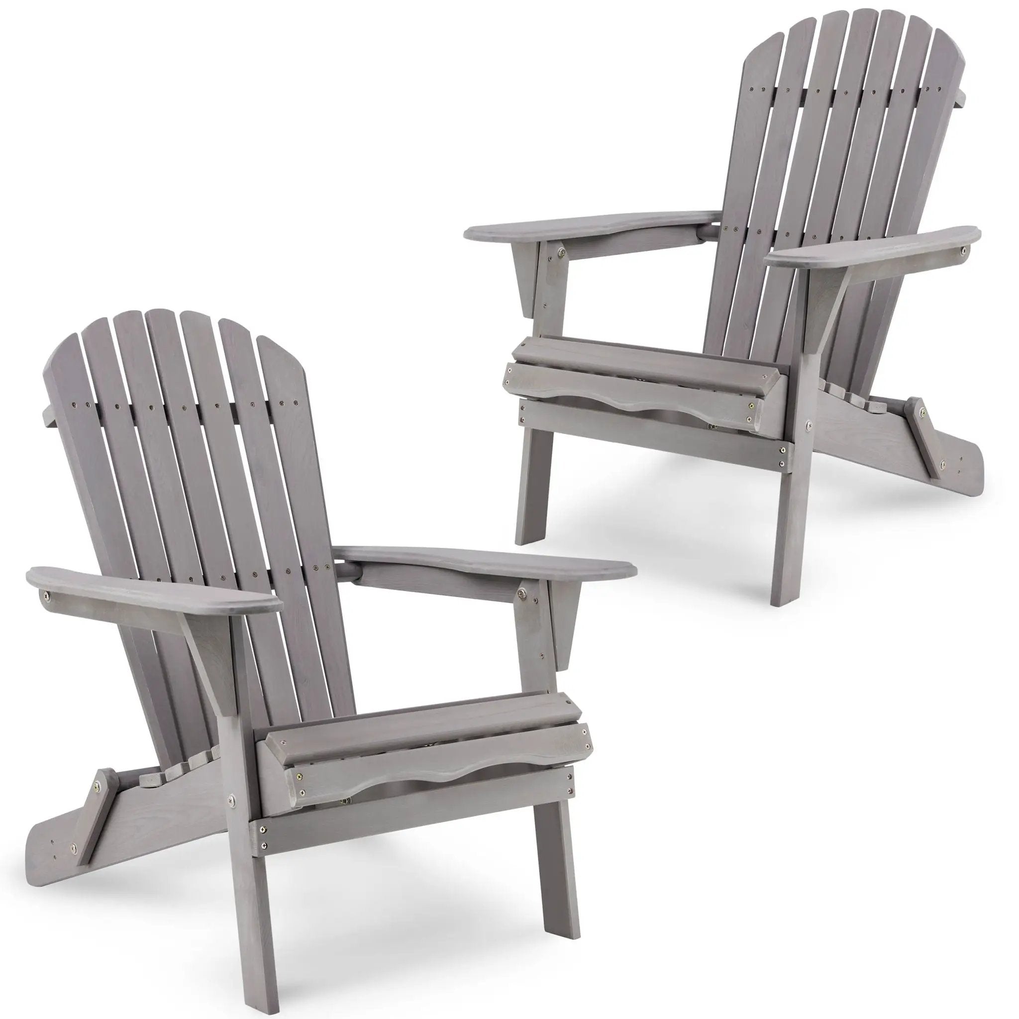 Lounge Patio Chair For Garden Outdoor Wooden Folding Adirondack Chair (Set of 2) Solid Cedar Wood Lounge Patio Chair For Garden by Unique Piece Furniture