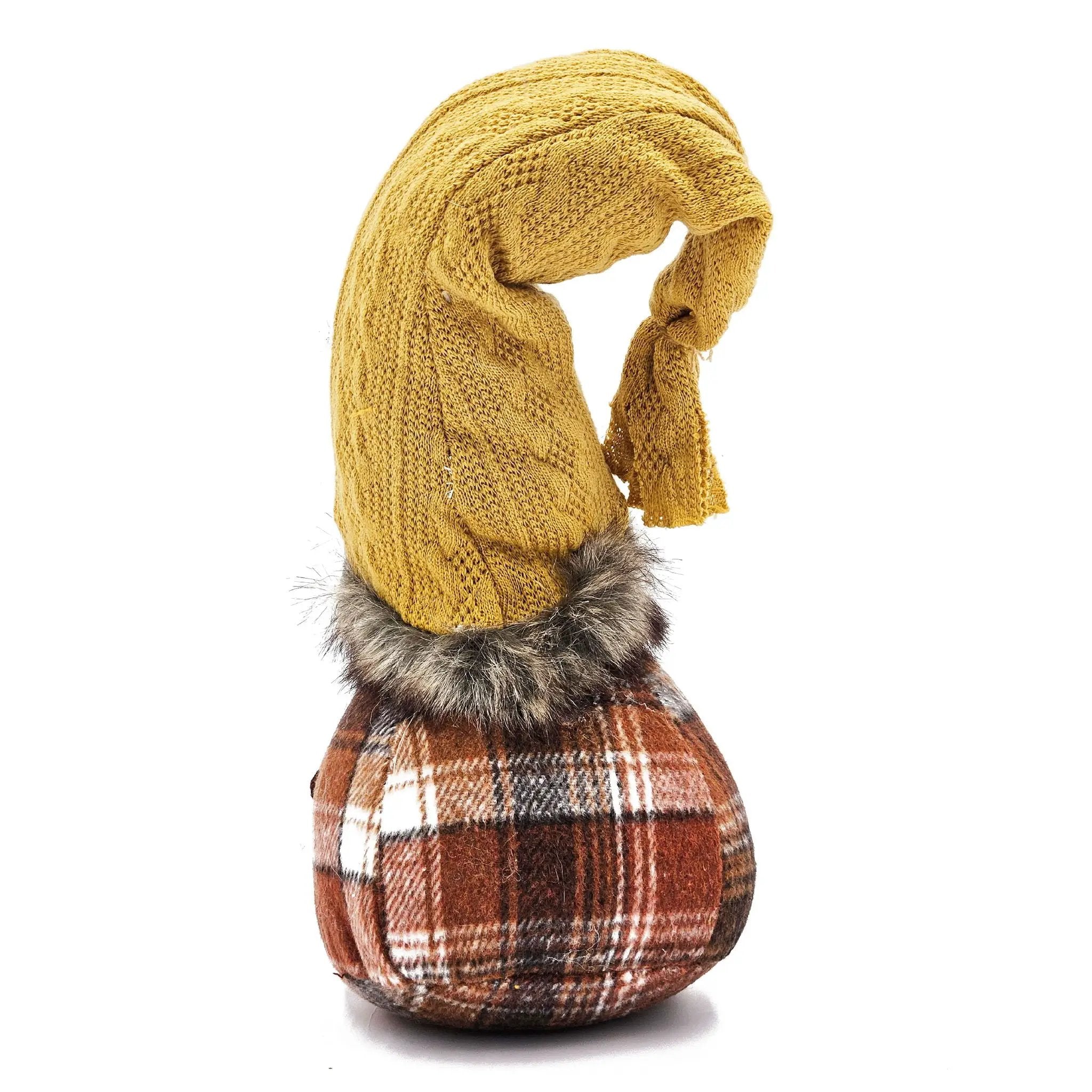 Gnomes Decorations, For Fall Thanksgiving Table Decorations (Set of 2) - Brown / Yellow by Unique Piece Furniture