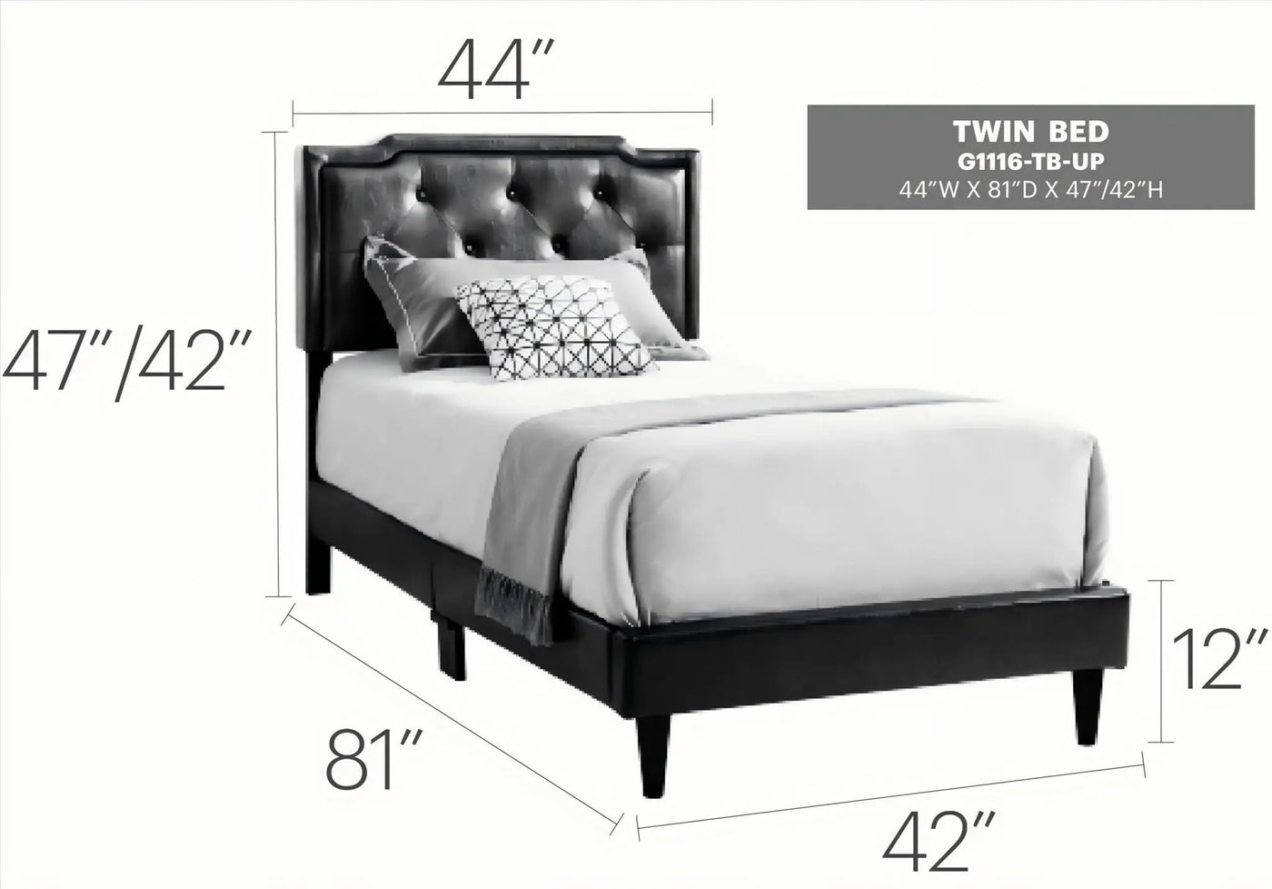 Button Tufted Bed Charming For Cozy Spaces by Unique Piece Furniture