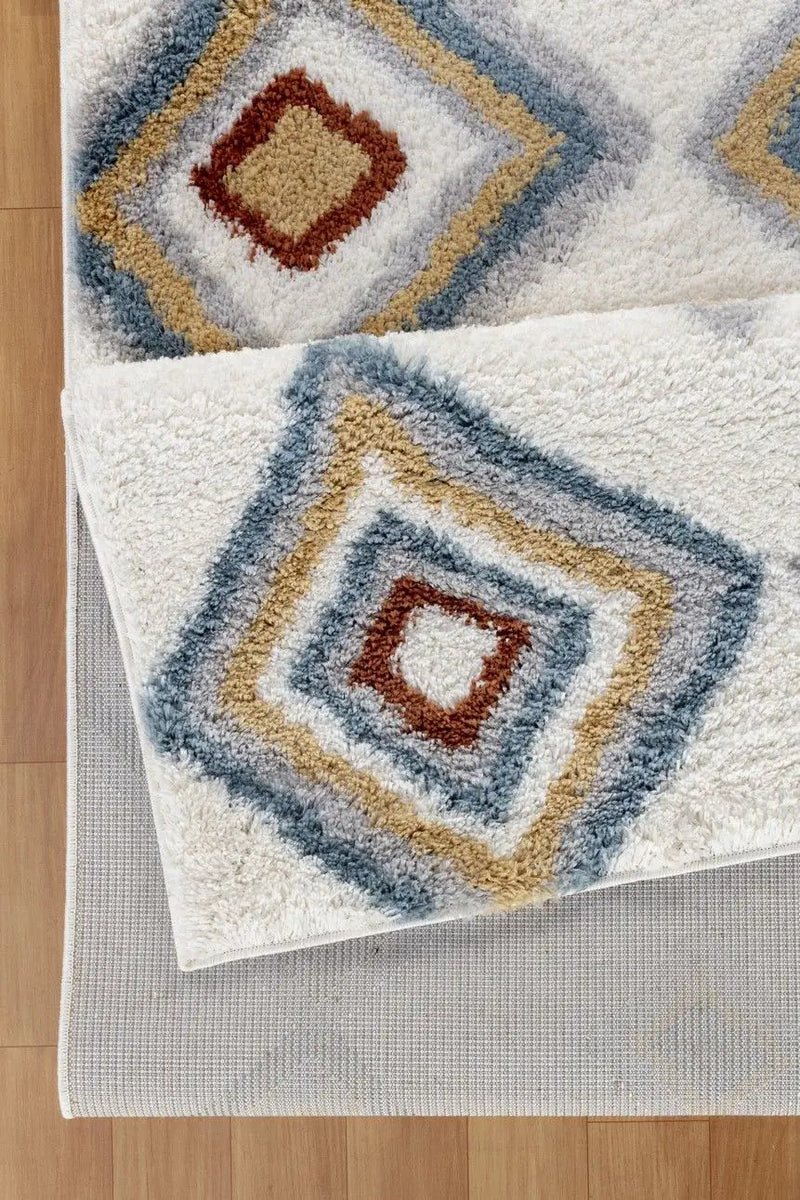Loft Shag - 7'10" X 9'10" Shaggy Area Rug - Ivory, Polypropylene by HouseOfZazla