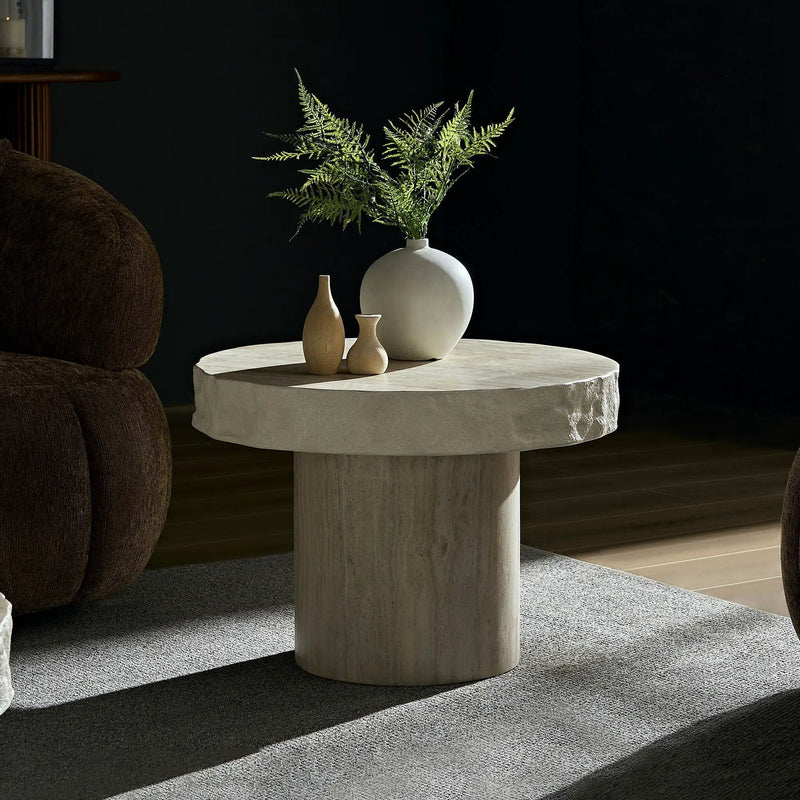 23.82 Inch Faux Mars Textural Patterns Coffee Table by HouseOfZazla