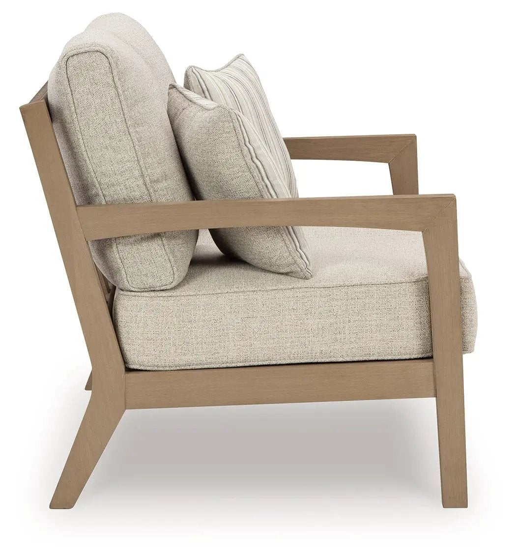 Hallow Creek - Loveseat With Cushion - Driftwood by Unique Piece Furniture