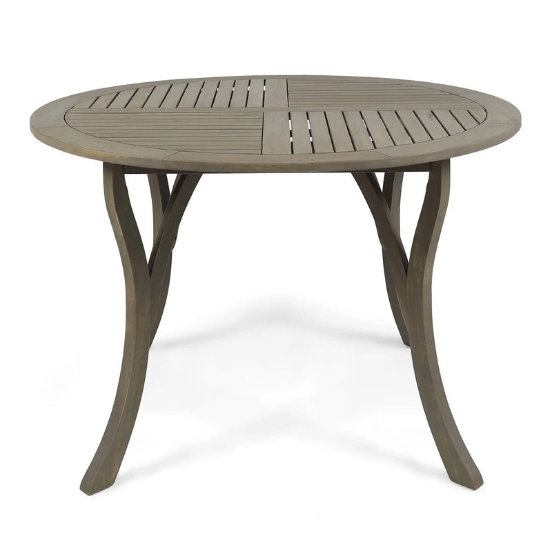 Hermosa Outdoor Acacia Wood Circular Dining Table by HouseOfZazla