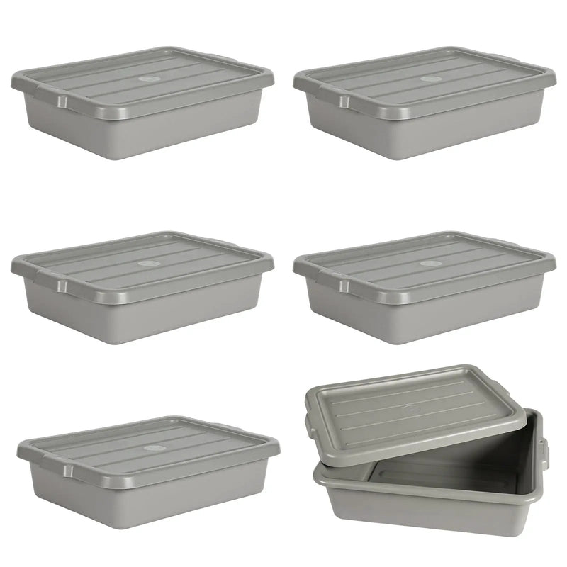 6-Pack Commercial Meat Tubs with Lids by HouseOfZazla