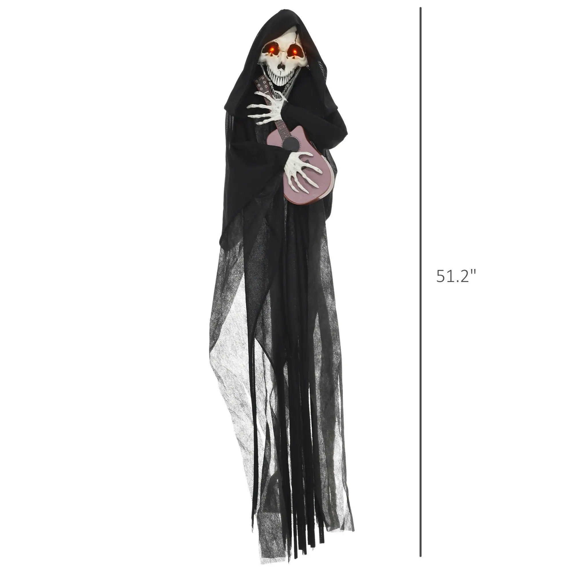 4.3' Animated Grim Reaper Guitarist with Motion and Sound Activation by HouseOfZazla
