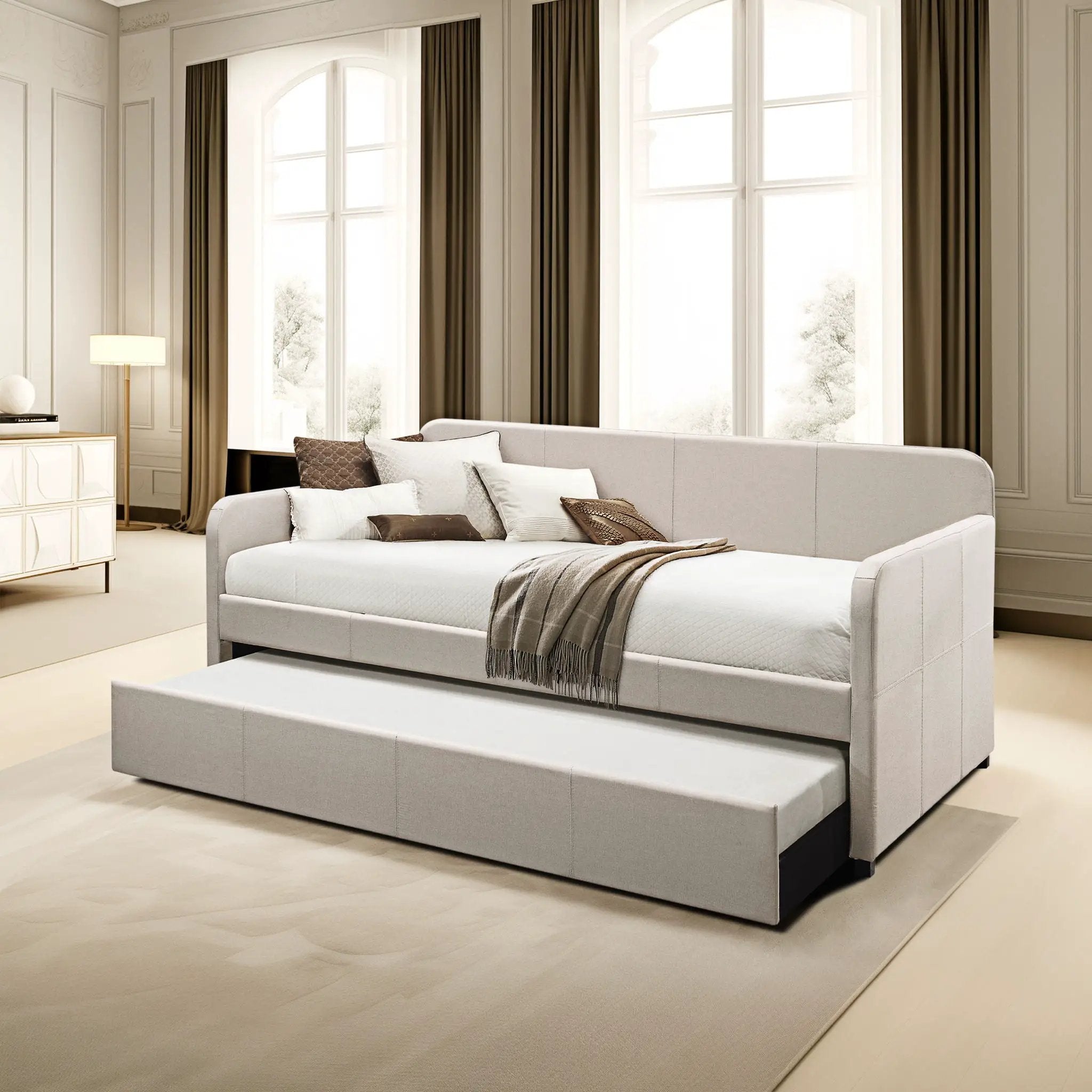 Jagger - Twin Daybed With Trundle - Fog by HouseOfZazla
