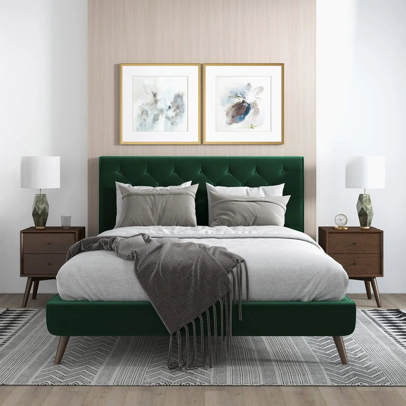 Dillon - Mid-Century Modern Platform Bed by HouseOfZazla