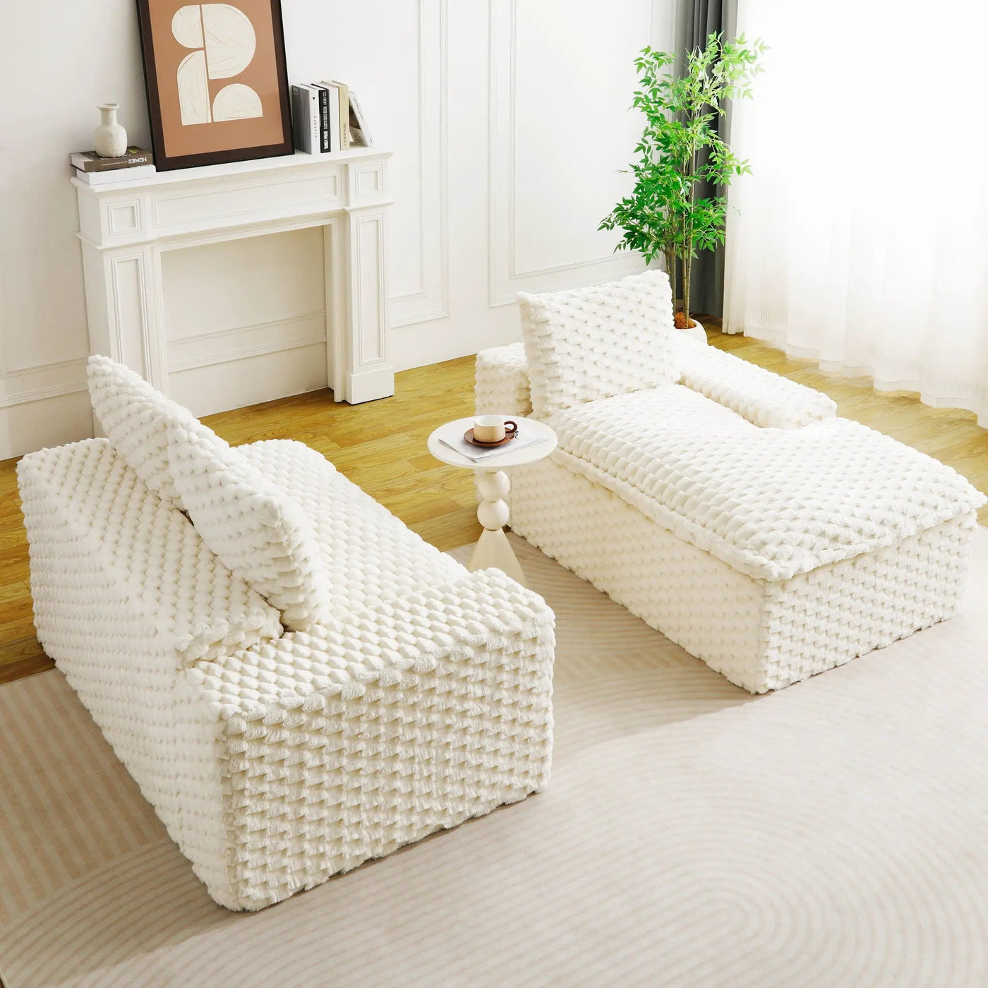 Modular Sofa, Convertible Twin Seat With Chaise Lounge by HouseOfZazla