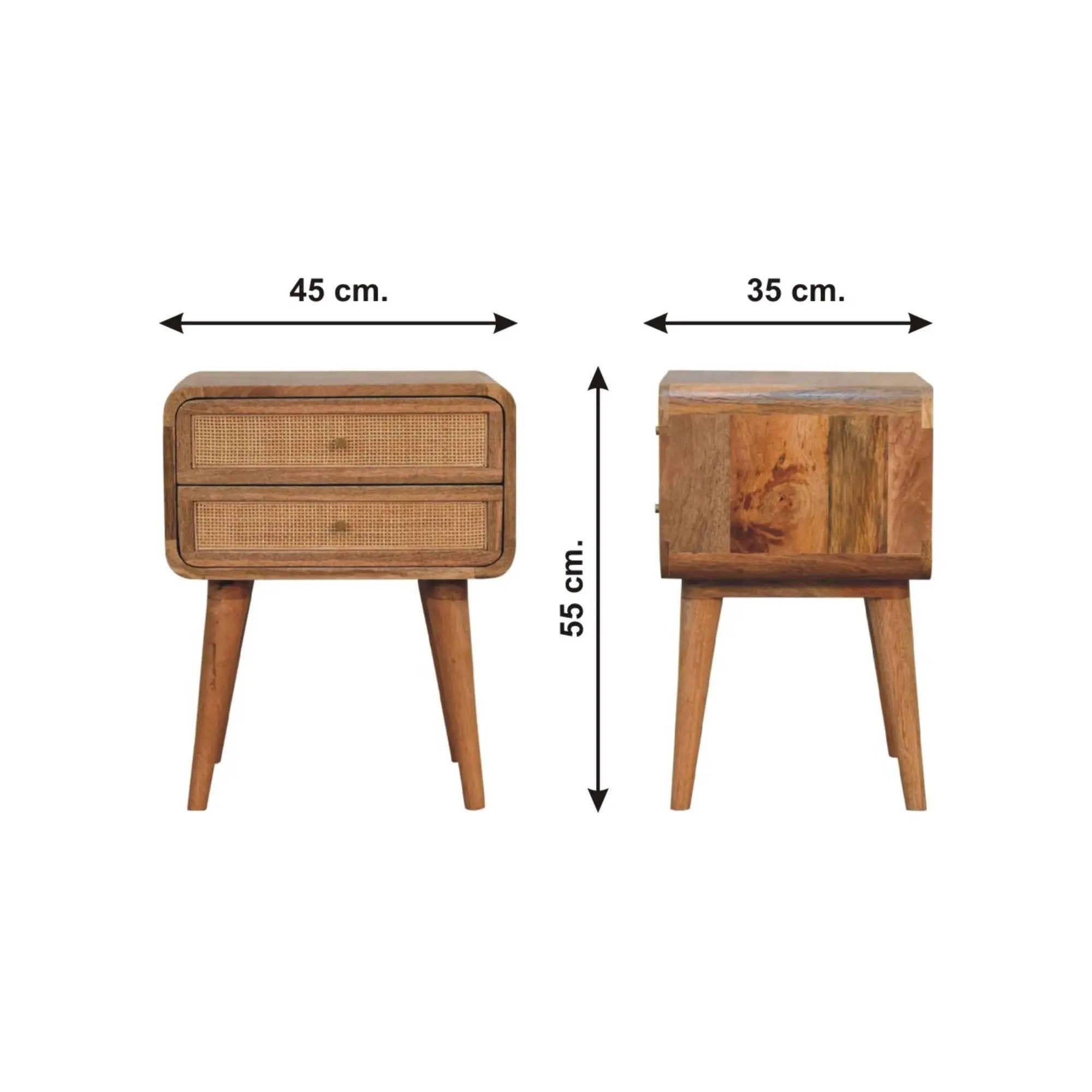 Close Knit 2 Drawer Nightstand - Oak by HouseOfZazla