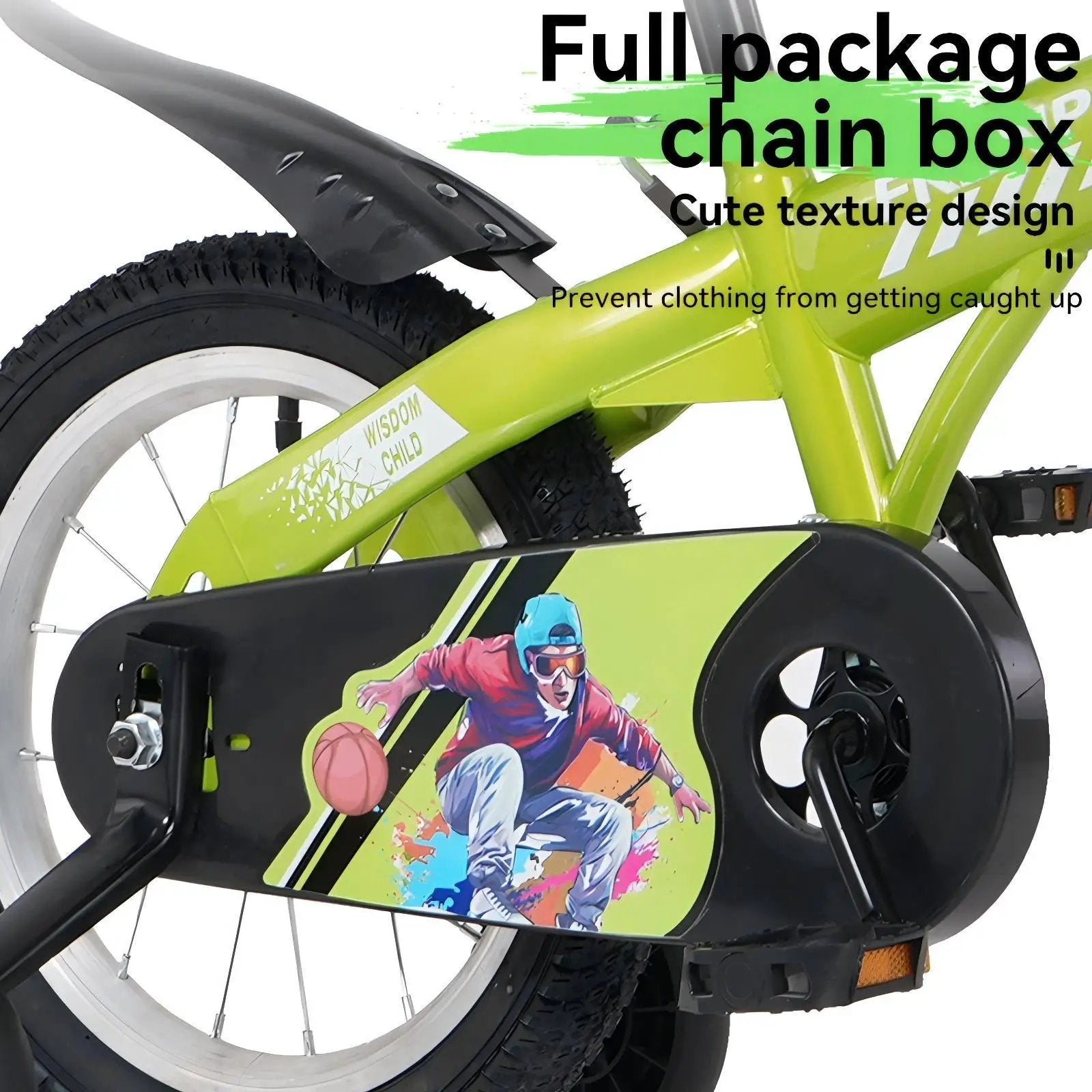 Fkznpj - 18" Sporty Kids Bike With Training Wheels And Stand Adjustable Saddle Suitable For Boys And Girls Aged 5 - 10 Years Tall Height 39 - 49" Available In A Variety Of Colors by HouseOfZazla