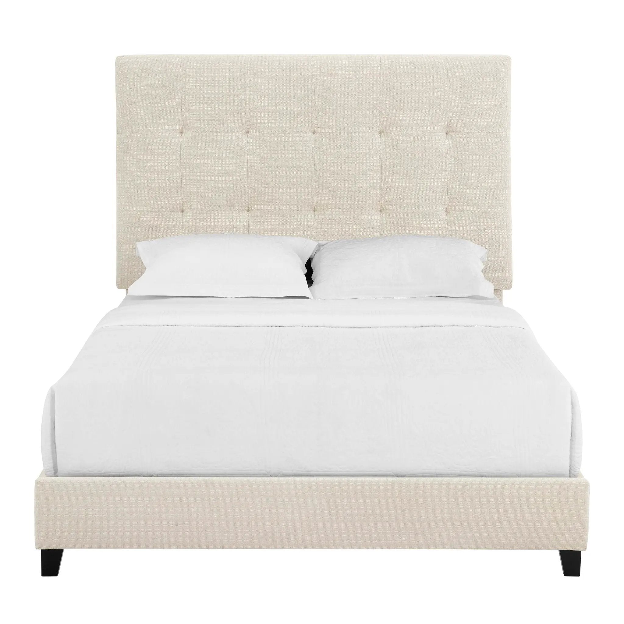 Tufted Upholstered Headboard Platform Bed by HouseOfZazla