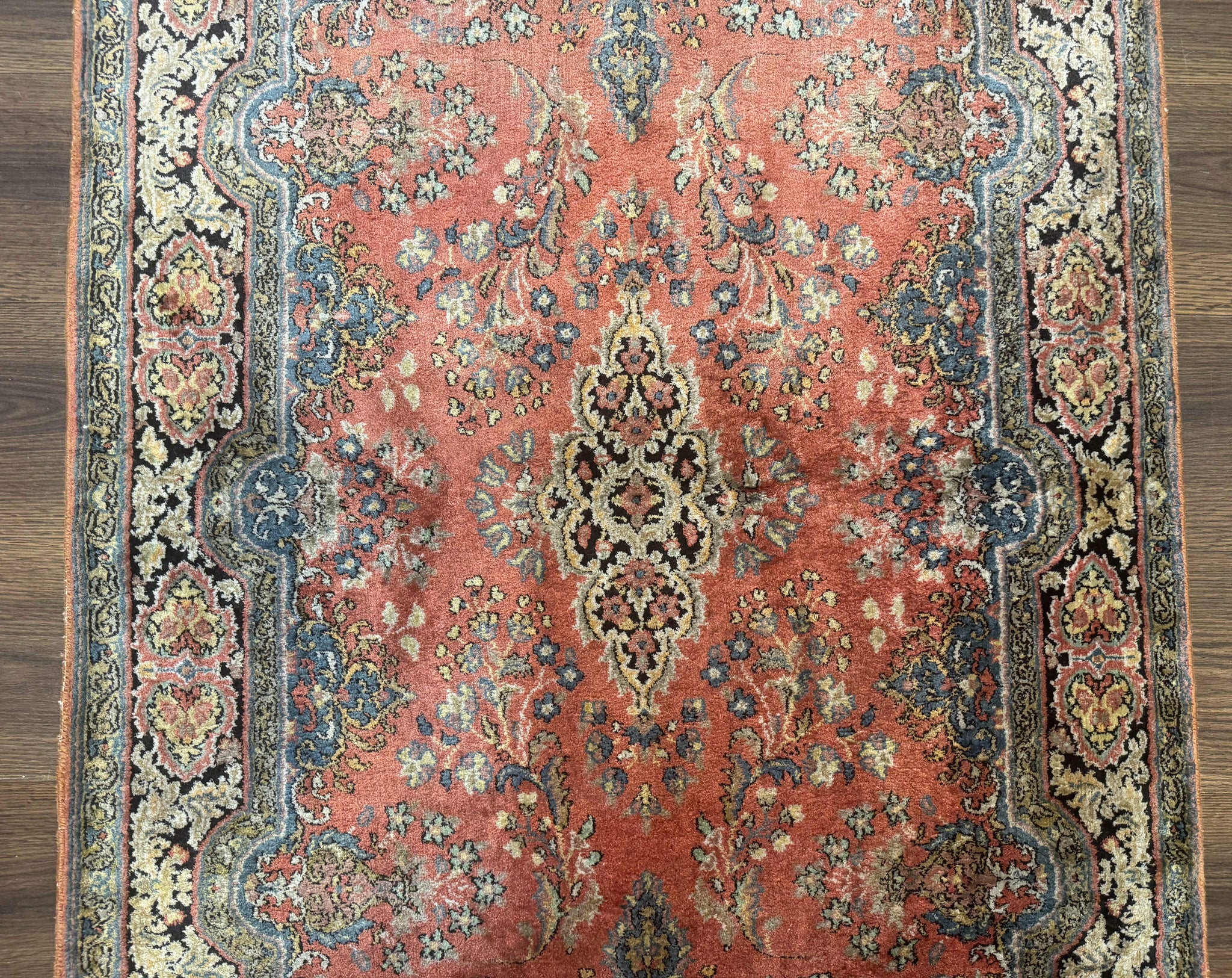 Indian Kashmiri Silk Rug 3x5, Fine 260 KPSI, Hand Knotted by Jewel Rugs
