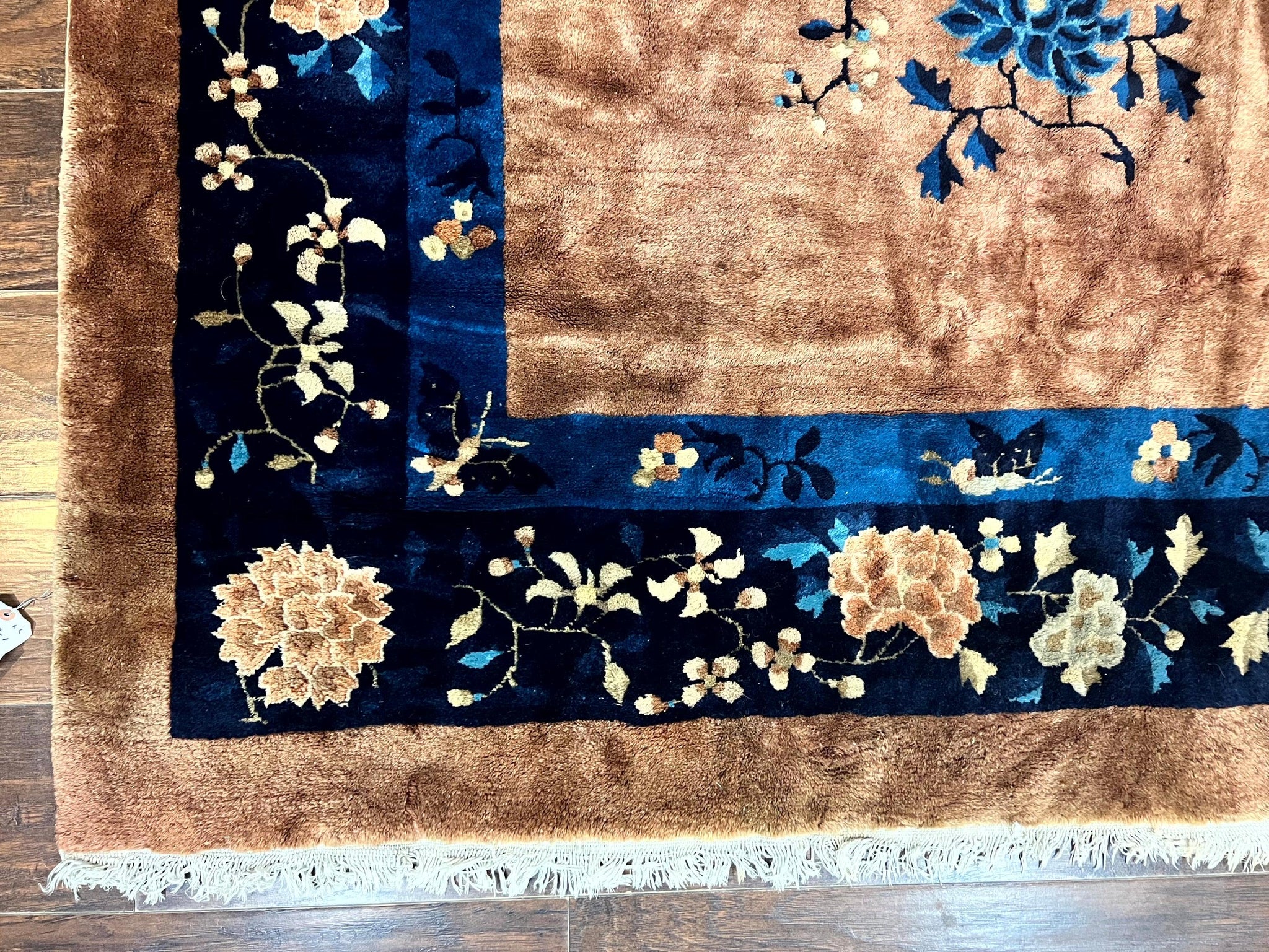 Antique Chinese Wool Rug 9x12, Large Peking Carpet, Handmade, Nichols Rug by Jewel Rugs