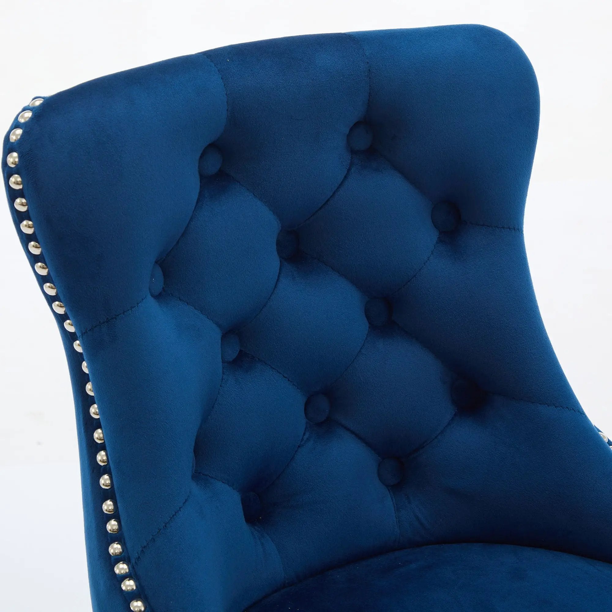 Swivel Bar Stools With Button Tufted Design And Rivet Trim by Unique Piece Furniture