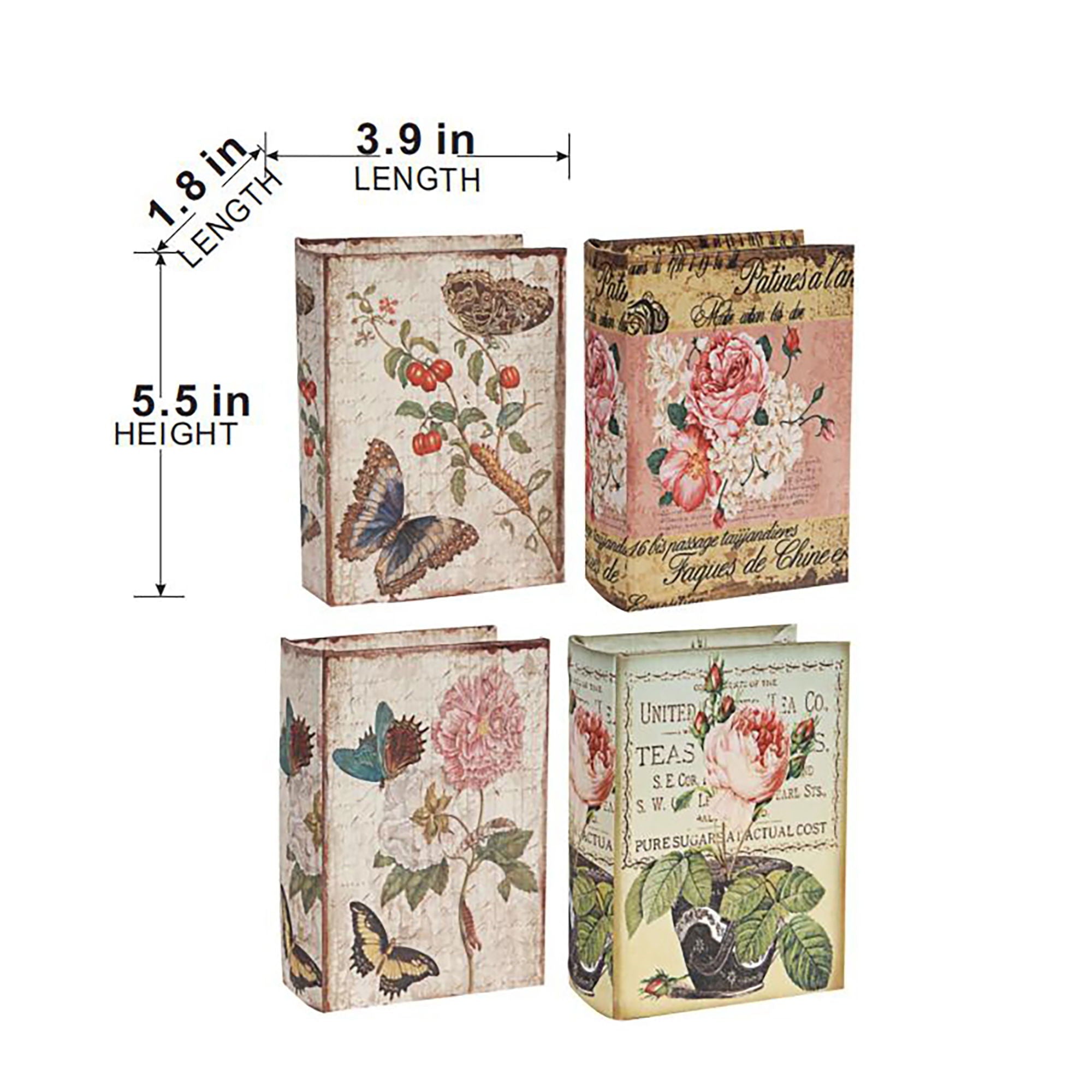 Book Boxes (Set of 4) - Multi by HouseOfZazla