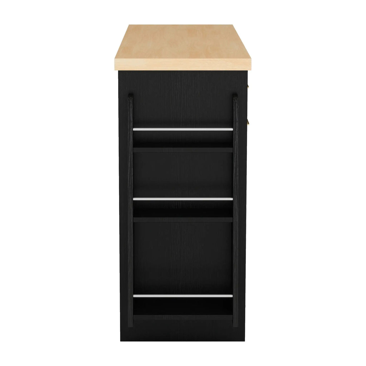 Kitchen Sideboard With Sliding Door Cabinet, 3 Tier Spice Rack by HouseOfZazla