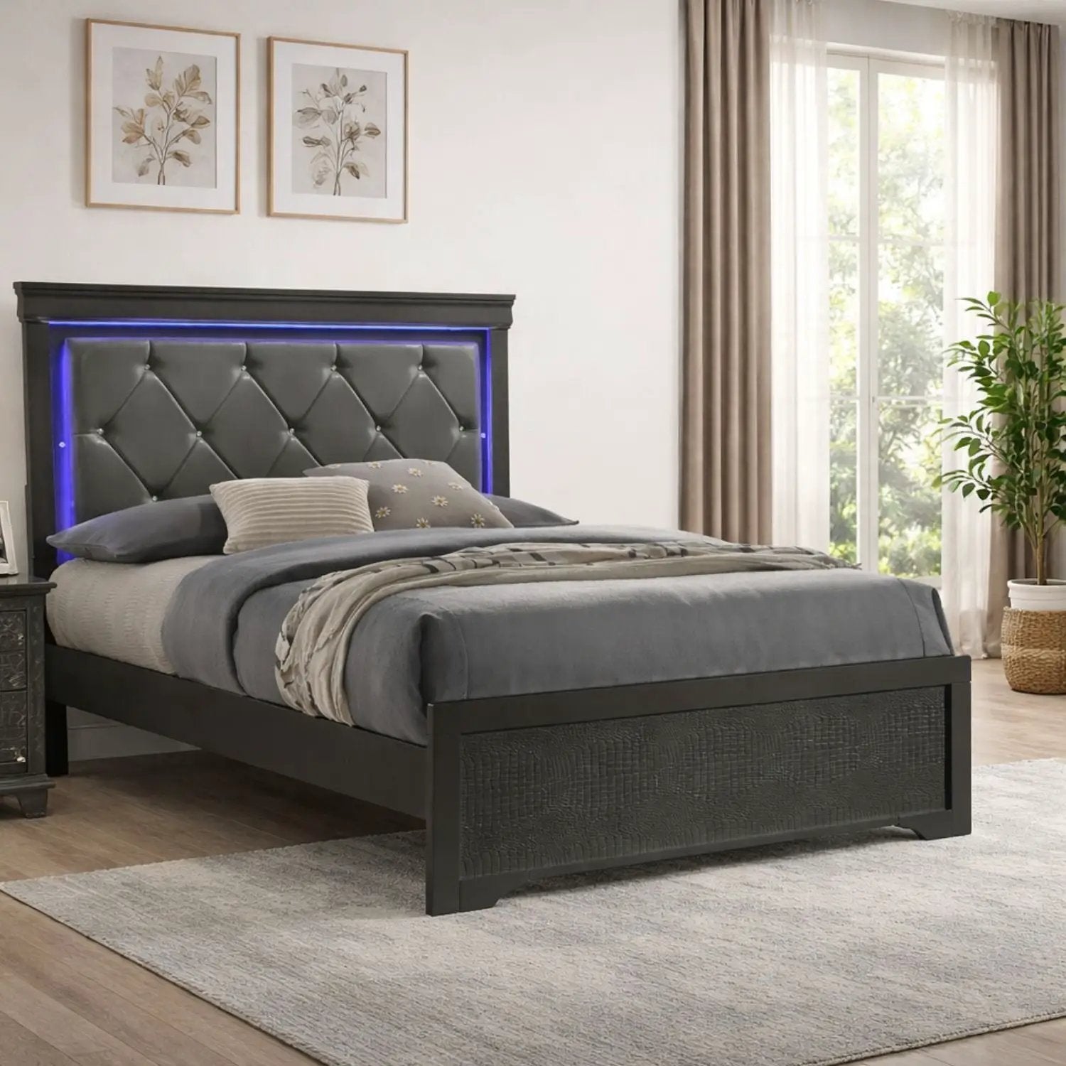 Blaze - Bedroom Set With LED Headboard by HouseOfZazla