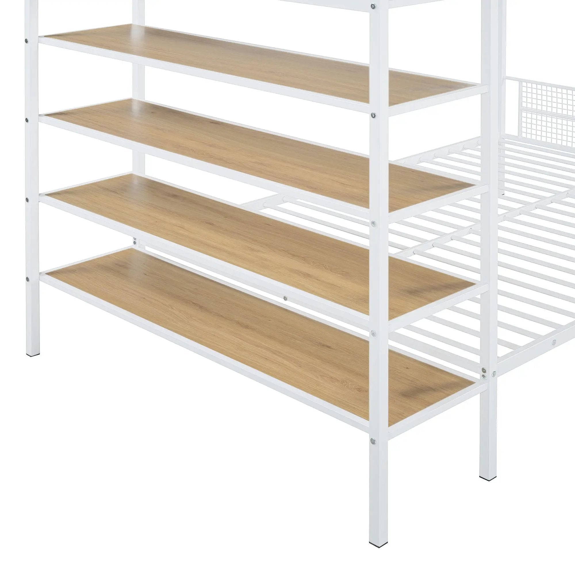 Bunk Bed With 5 Tier Shelves by HouseOfZazla