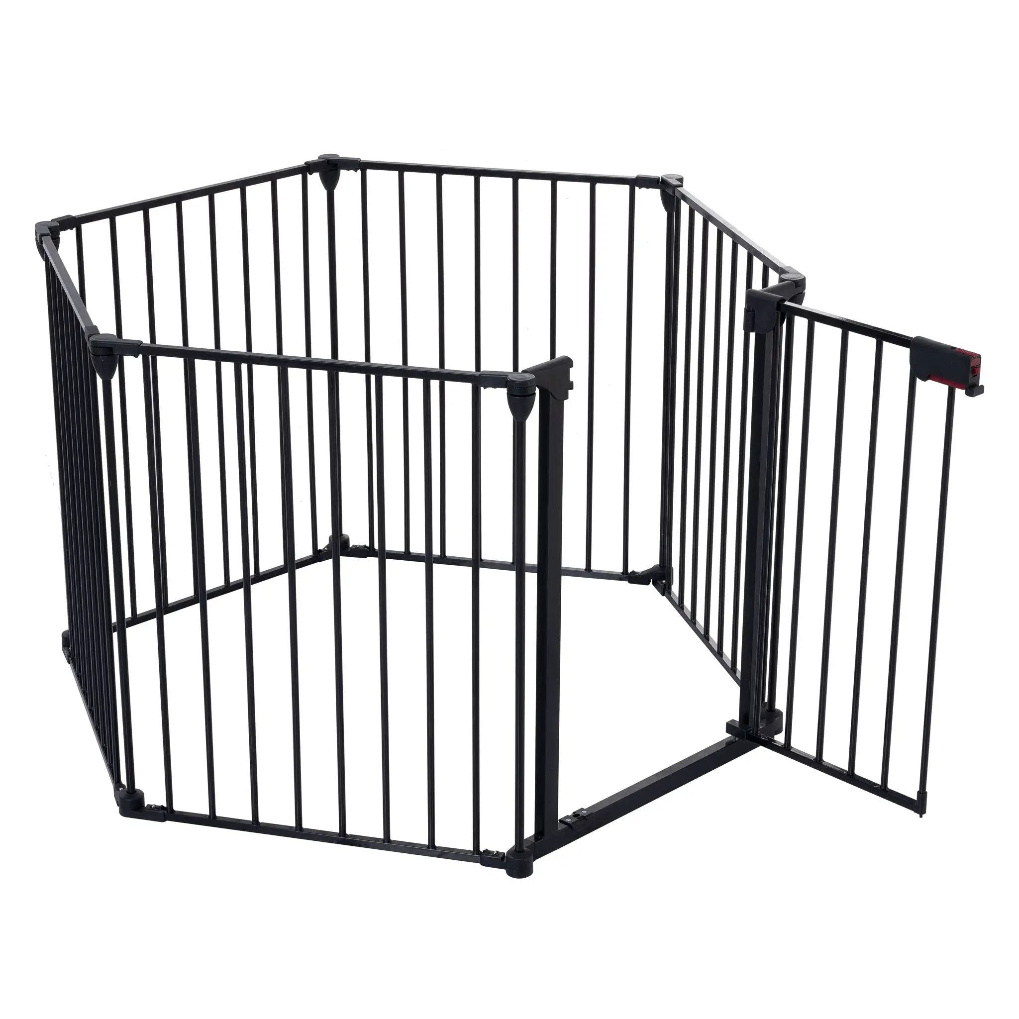Adjustable Safety Gate Play Yard Metal Doorways Fireplace Fence Christmas Tree Fence Gate For House Stairs Gate Prohibited Area Fence by HouseOfZazla