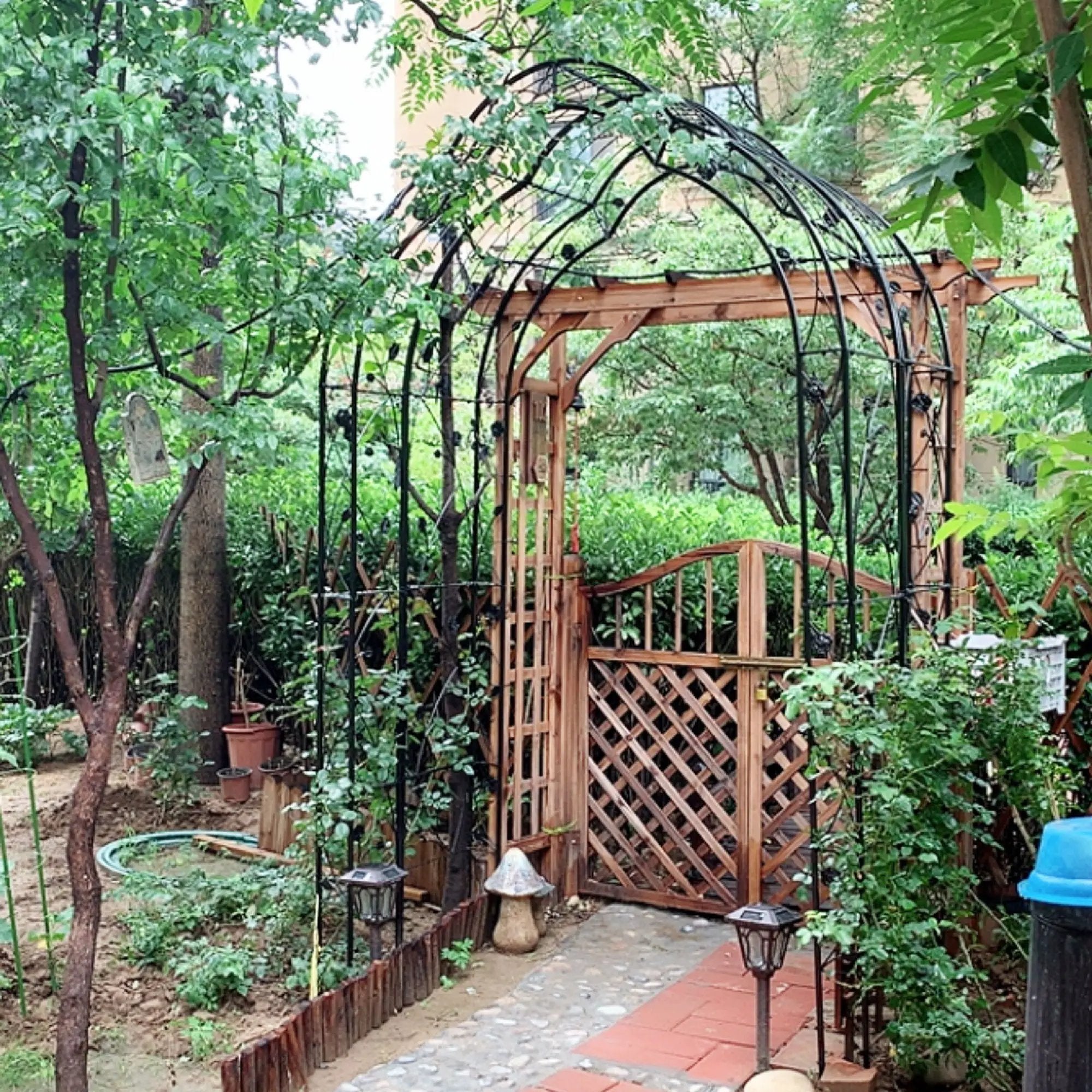 Metal Garden Arch Assemble Freely With 8 Styles Garden Arbor Trellis Climbing Plants Support Rose Arch by HouseOfZazla