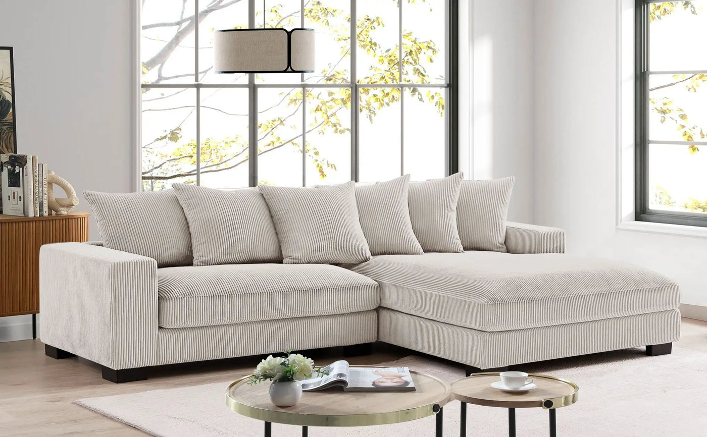 Luxe - Oversized 2 Piece Sectional Couches For Living Room, L Shaped Sofa With Chaise by Unique Piece Furniture