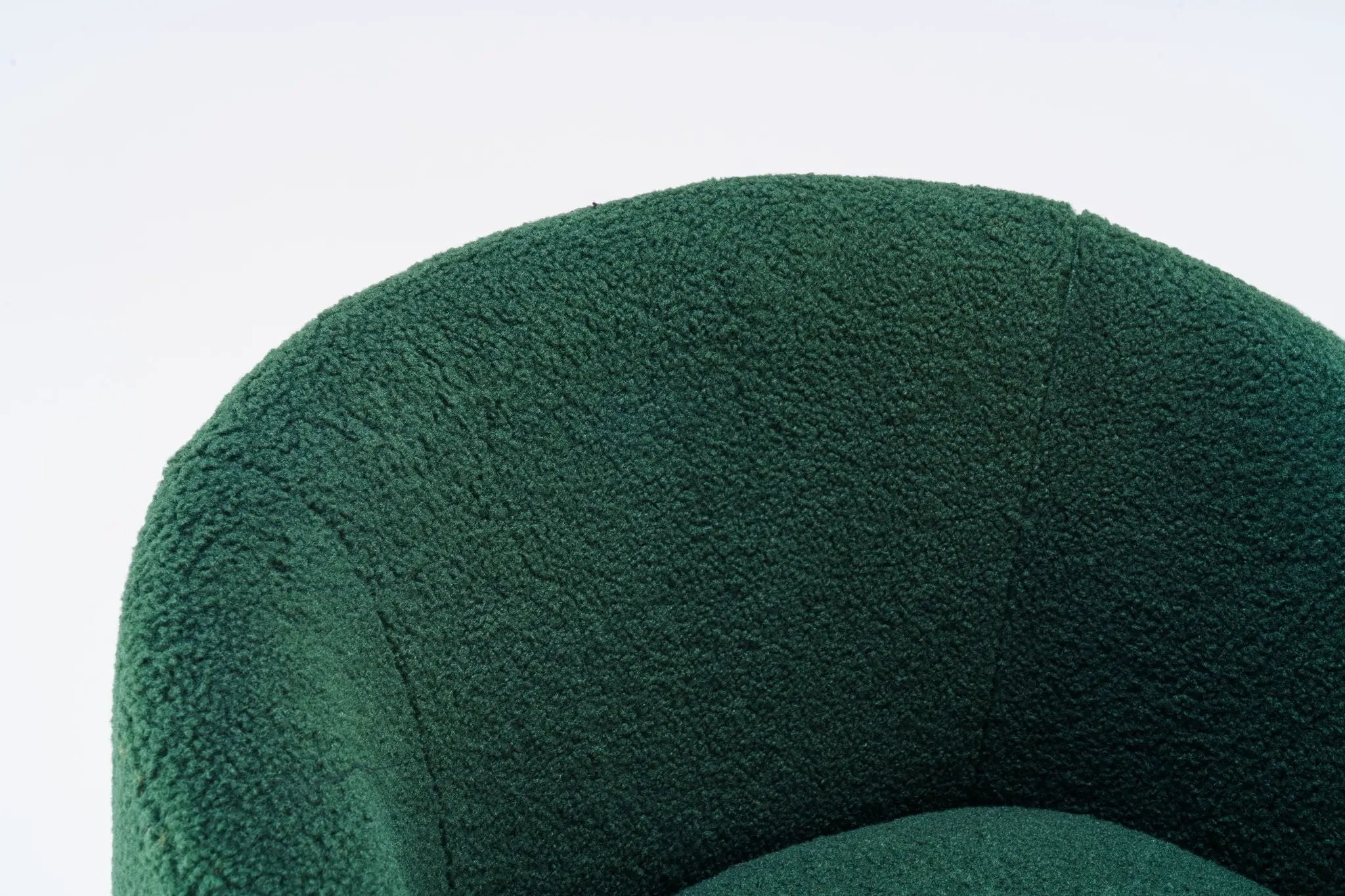 Teddy Fabric Swivel Accent Armchair Barrel Chair With Powder Coating Metal Ring by Unique Piece Furniture