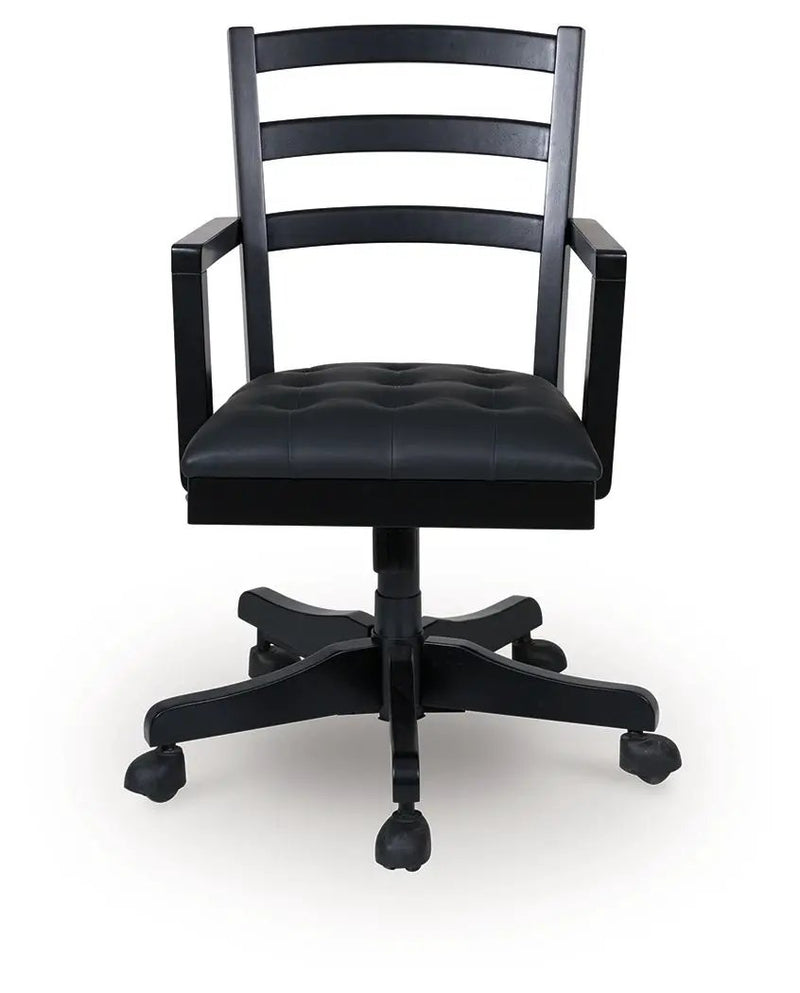 Wildenauer - Home Office Swivel Desk Chair - Brown / Black by Unique Piece Furniture