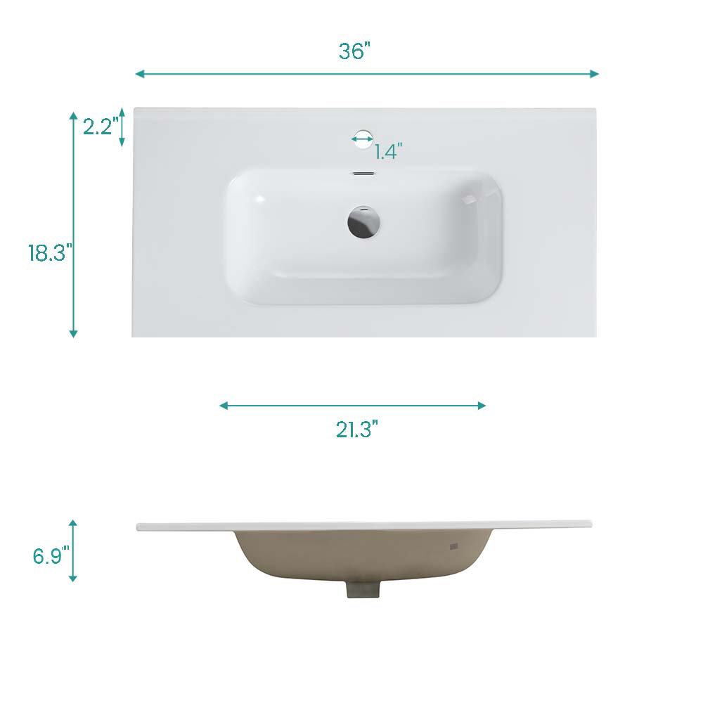 BB0936Y311 Integrated Sink by Abay Home by HouseOfZazla