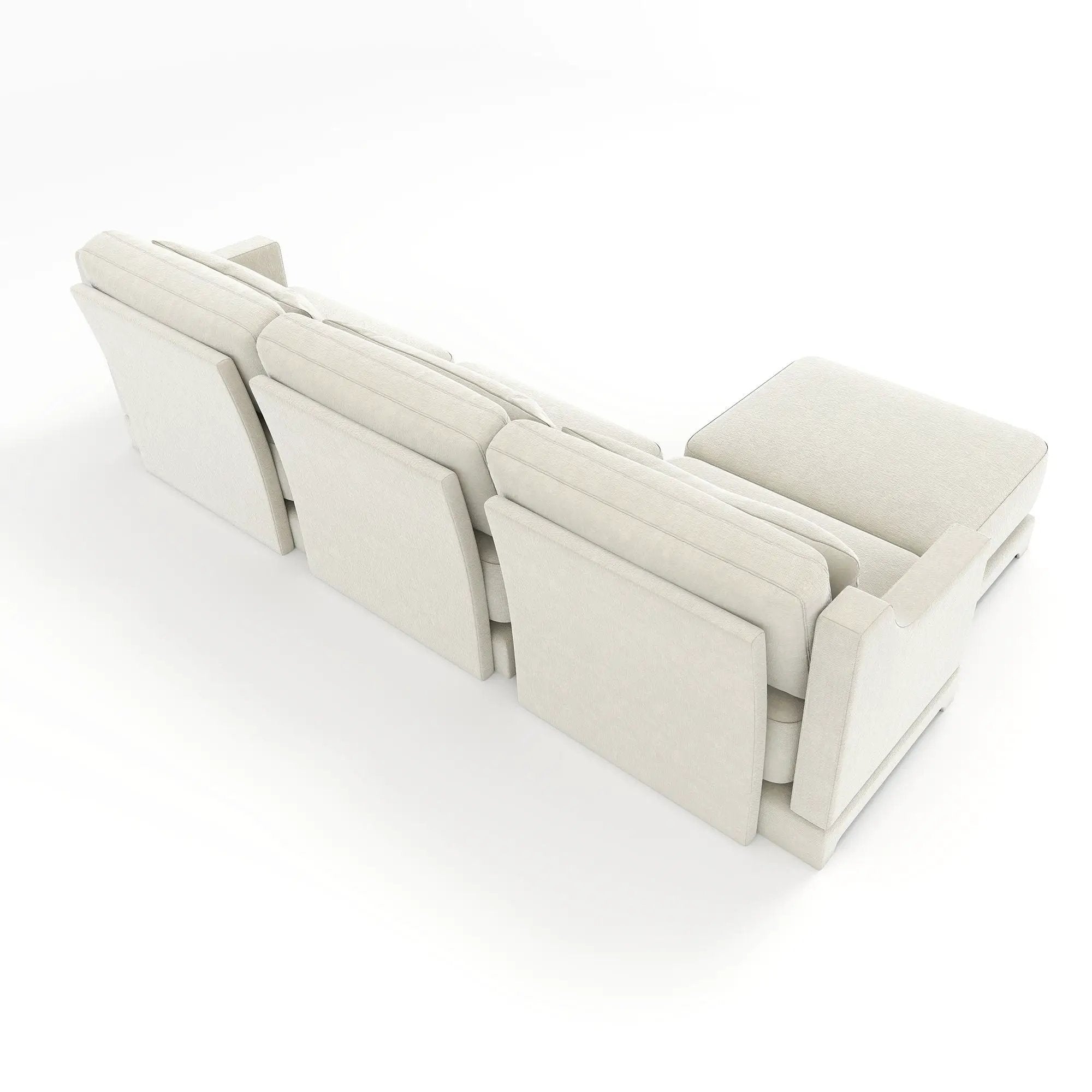 Stylish Sofa With Ottoman And Lumbar Pillows, Ergonomic Design by HouseOfZazla