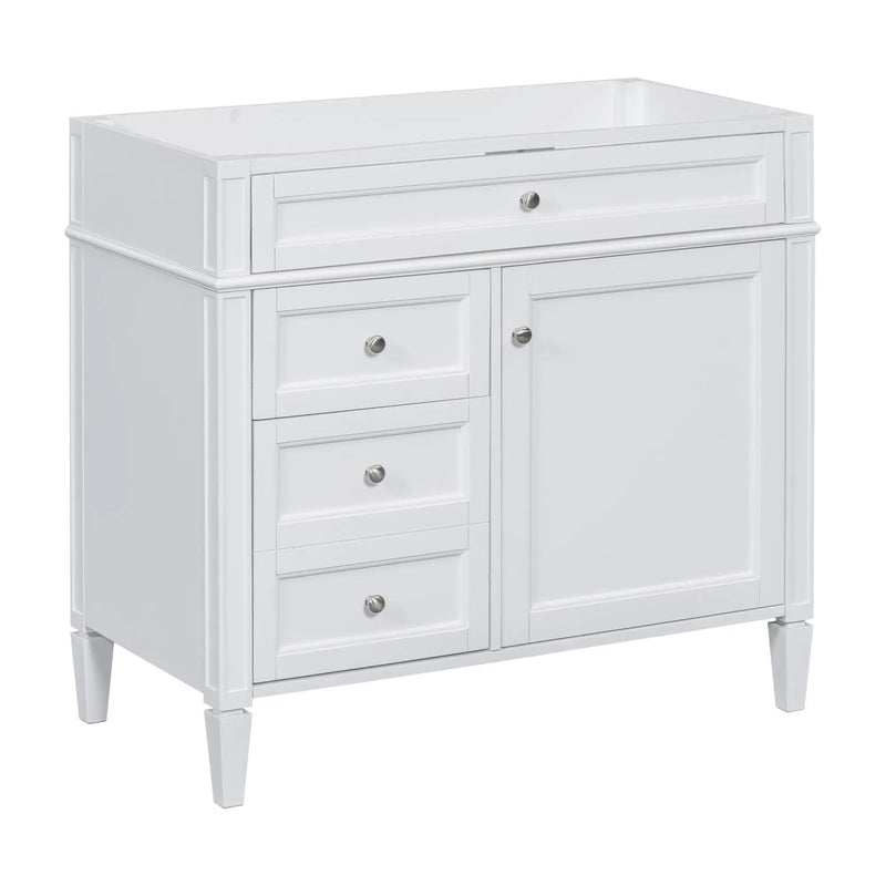 Bathroom Vanity With 2 Drawers And Tip-Out Drawer, Storage Cabinet by HouseOfZazla