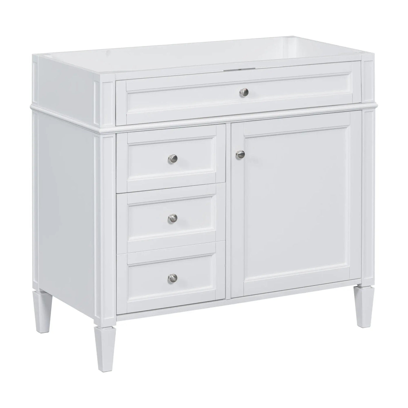 Bathroom Vanity With 2 Drawers And Tip-Out Drawer, Storage Cabinet by Unique Piece Furniture