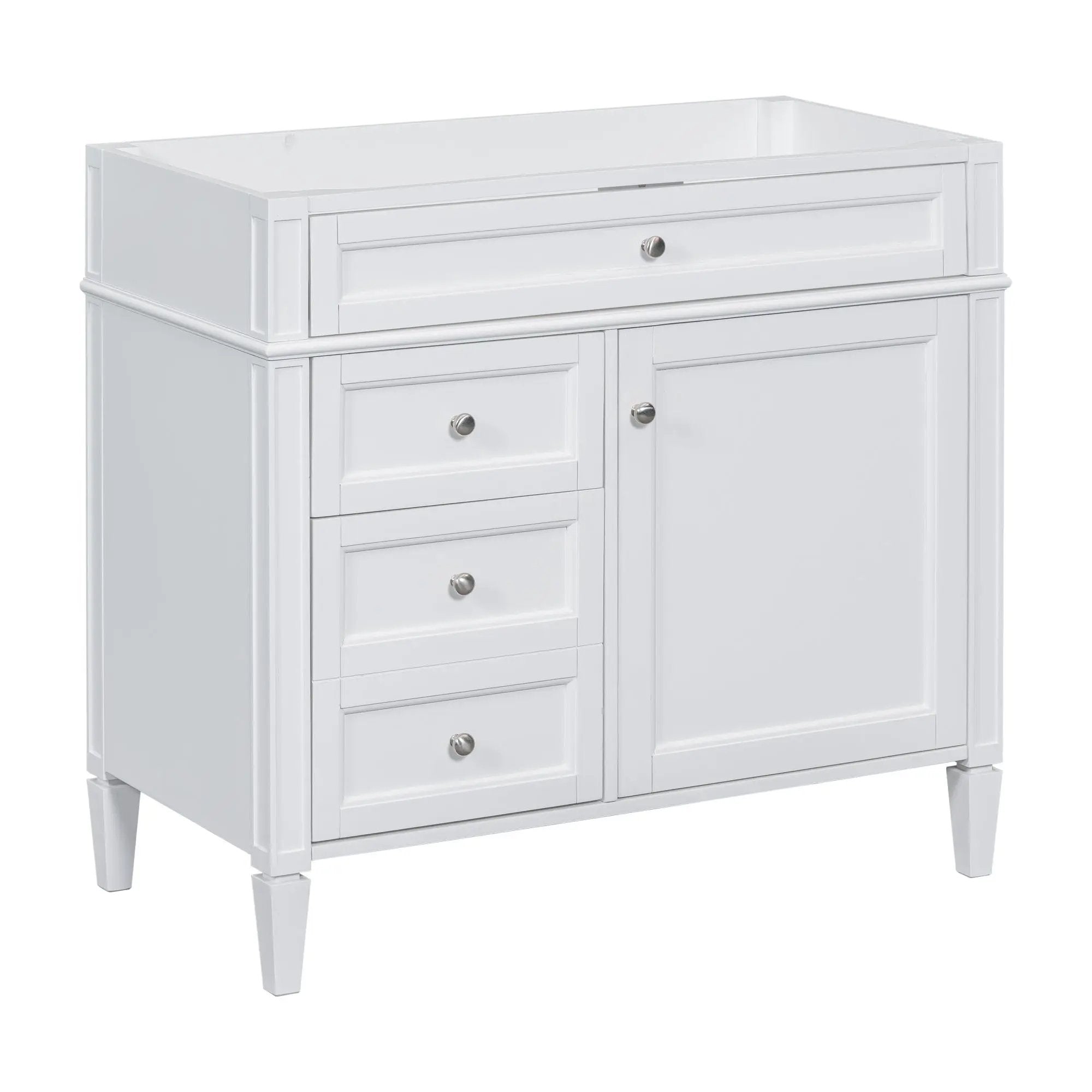 Bathroom Vanity With 2 Drawers And Tip-Out Drawer, Storage Cabinet by Unique Piece Furniture