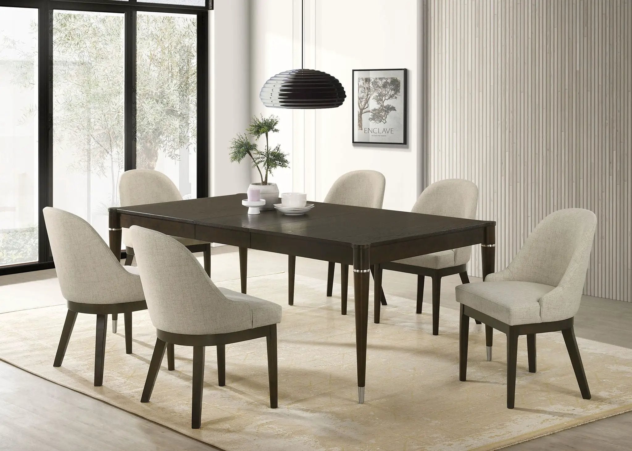 Reseda 7-piece Rectangular Dining Set Ash Brown by Unique Piece Furniture