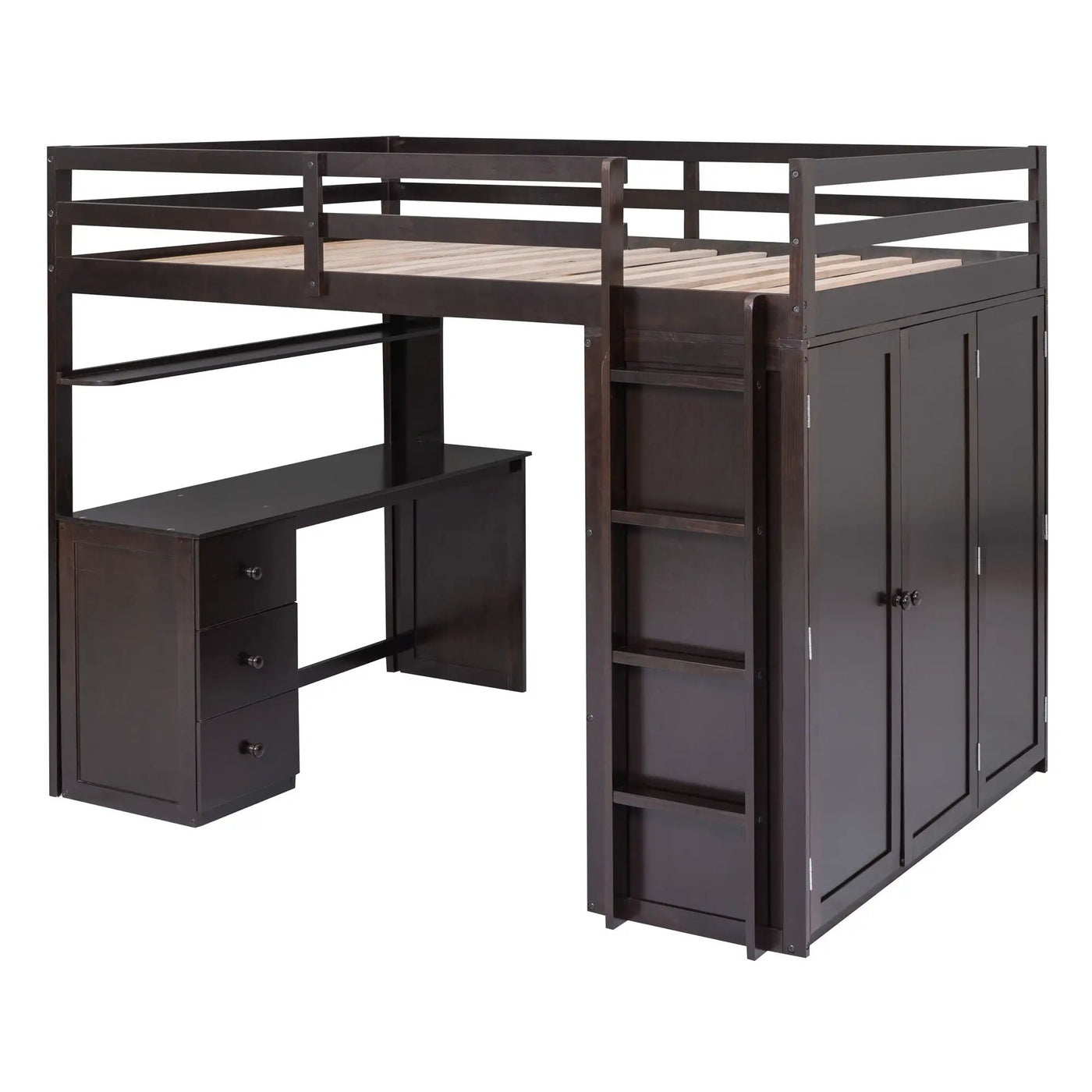 Loft Bed With Drawers, Desk, And Wardrobe by Unique Piece Furniture