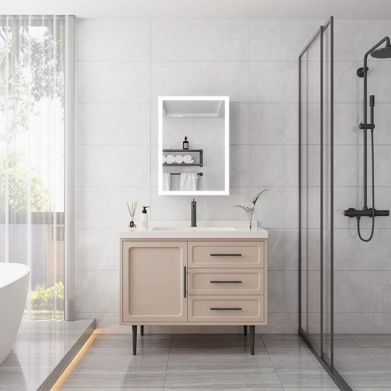 Bathroom Medicine Cabinet With Lights, LED Medicine Cabinet With Mirror, Lighted Medicine Cabinet With Defogger by HouseOfZazla