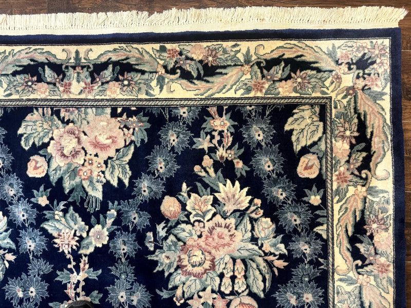 Sino Persian Rug 6x9, Navy Blue, Floral by Jewel Rugs